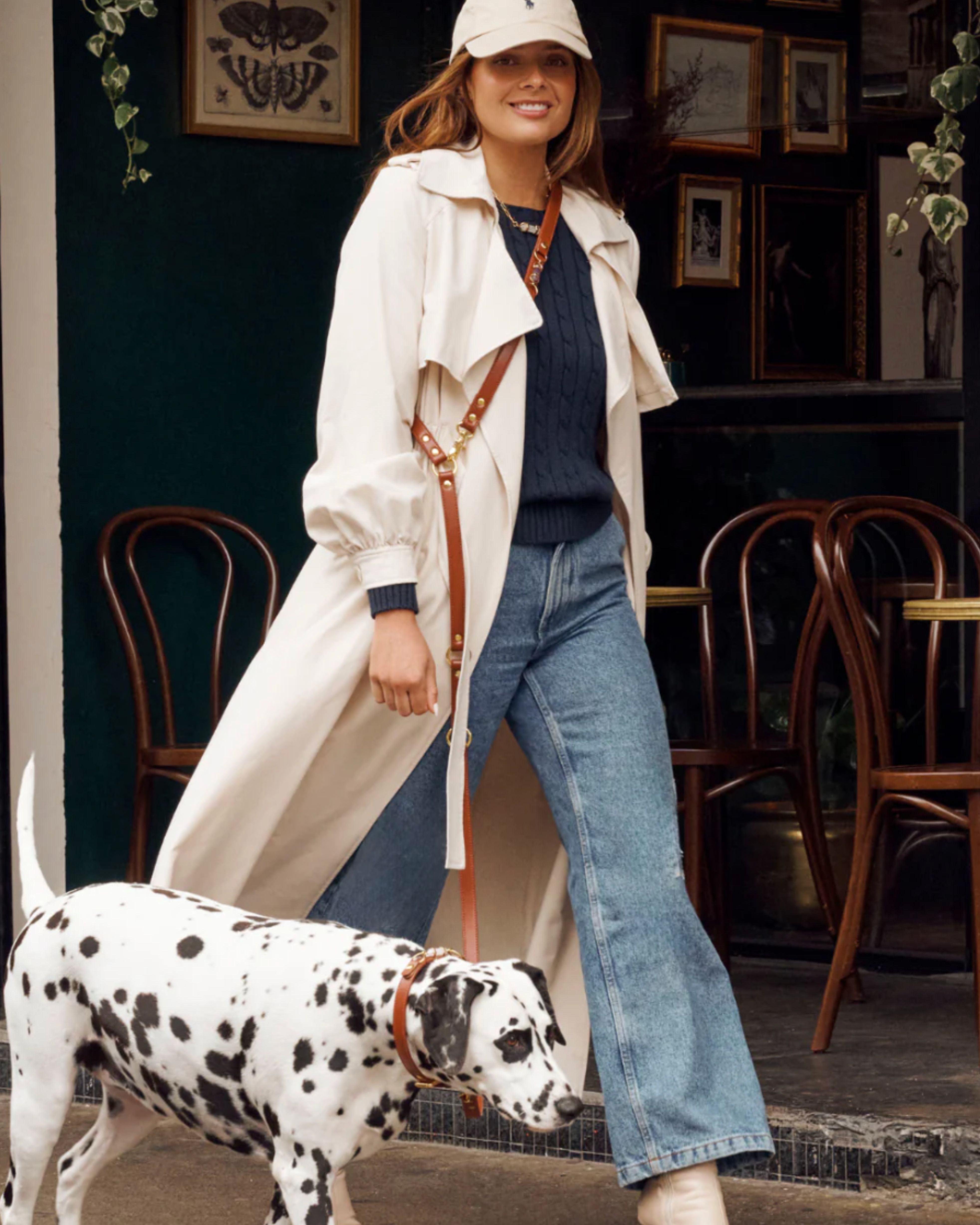 soul dog hands free lead | black | aura animale