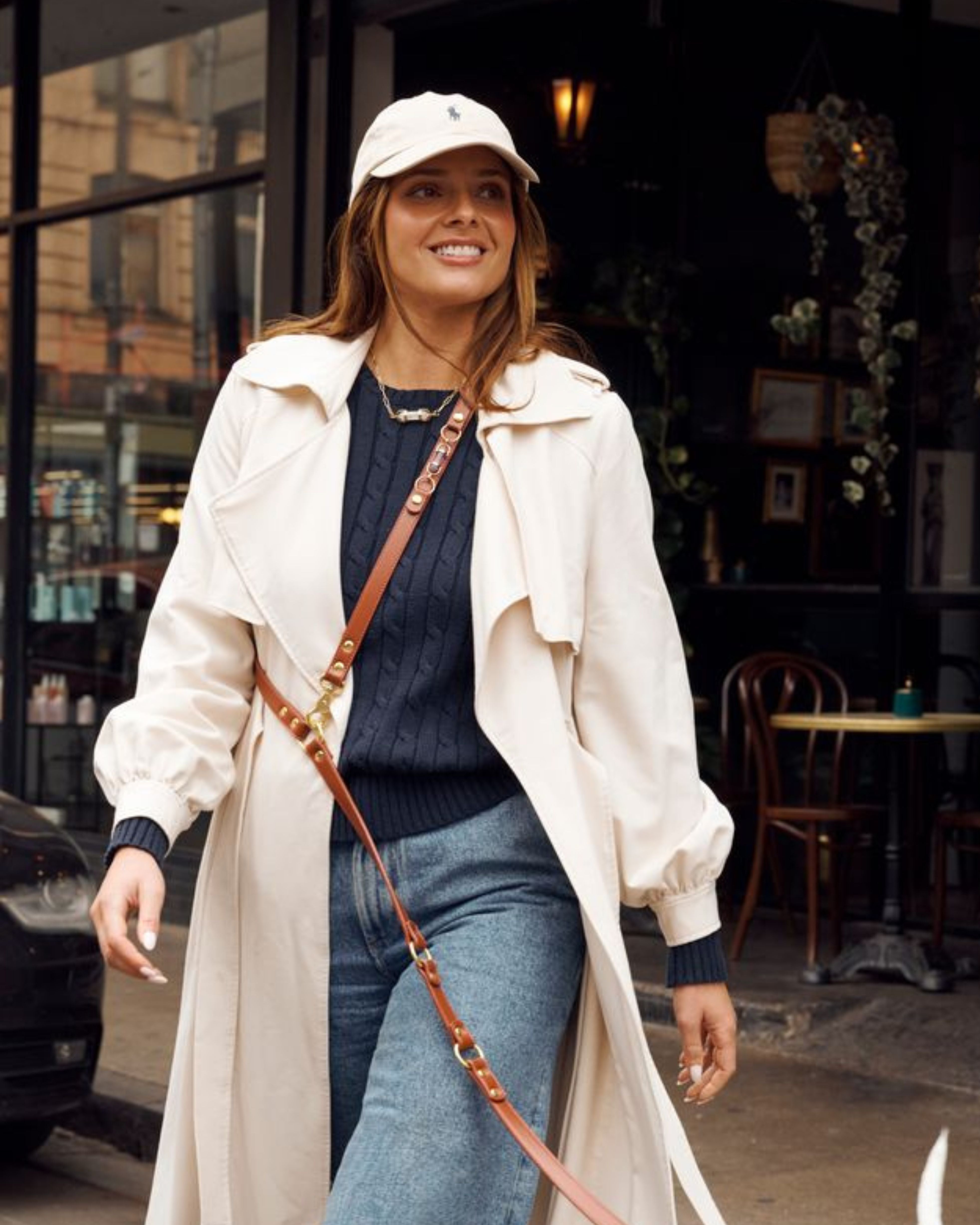 soul dog hands free lead | cream | aura animale