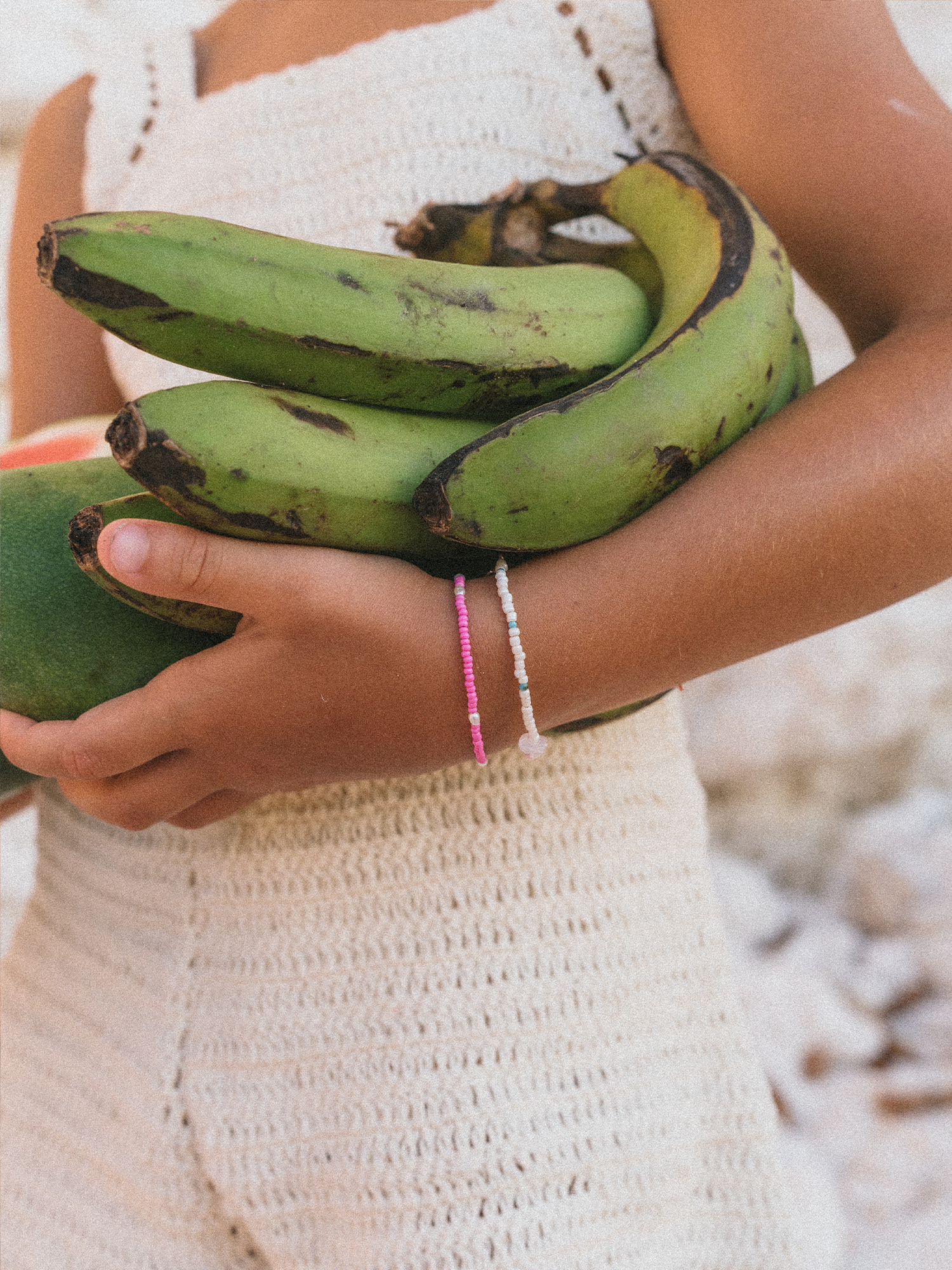 little kkj | ocean treasures bracelet | rose quartz + turquoise