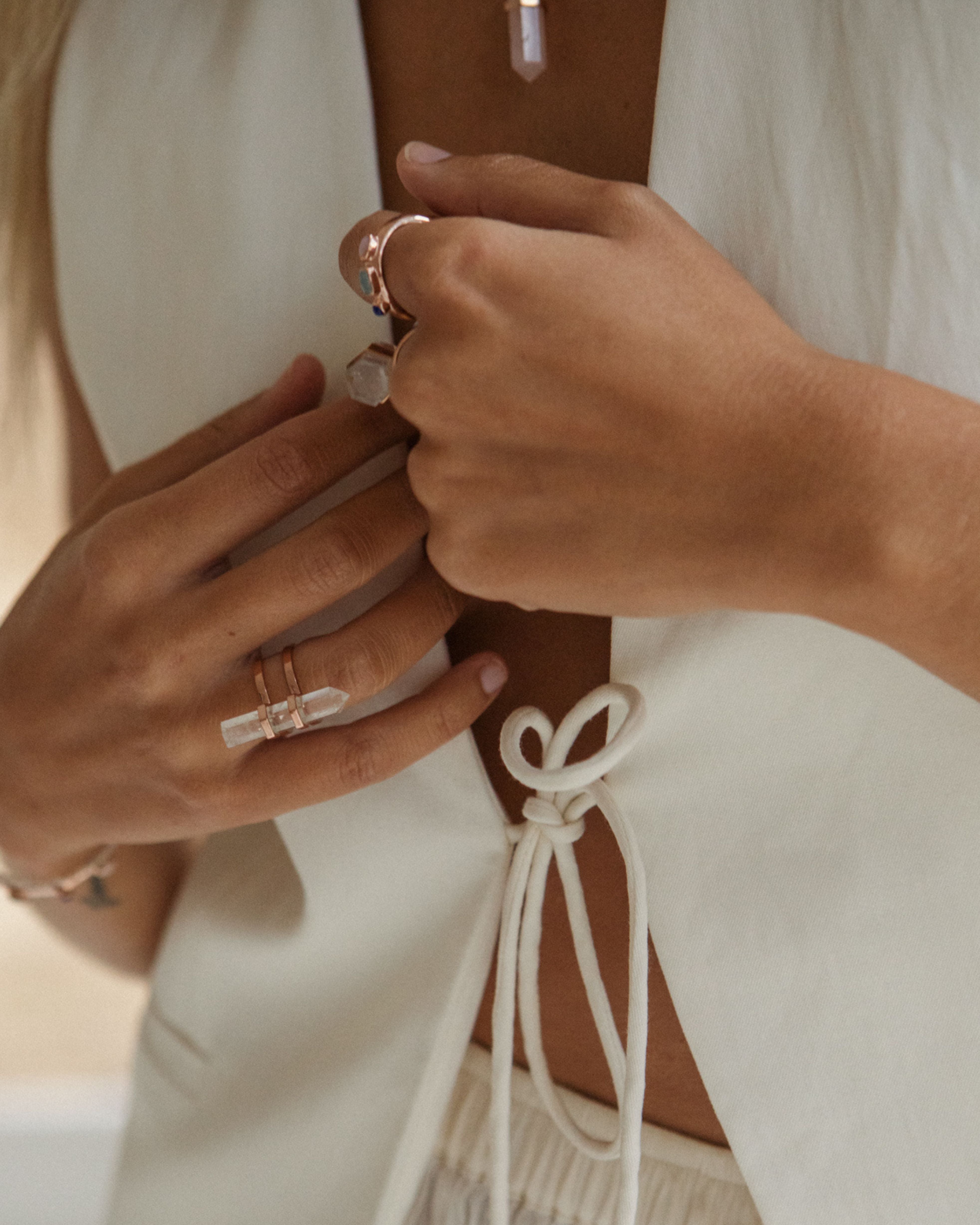 new love clarity ring | clear quartz