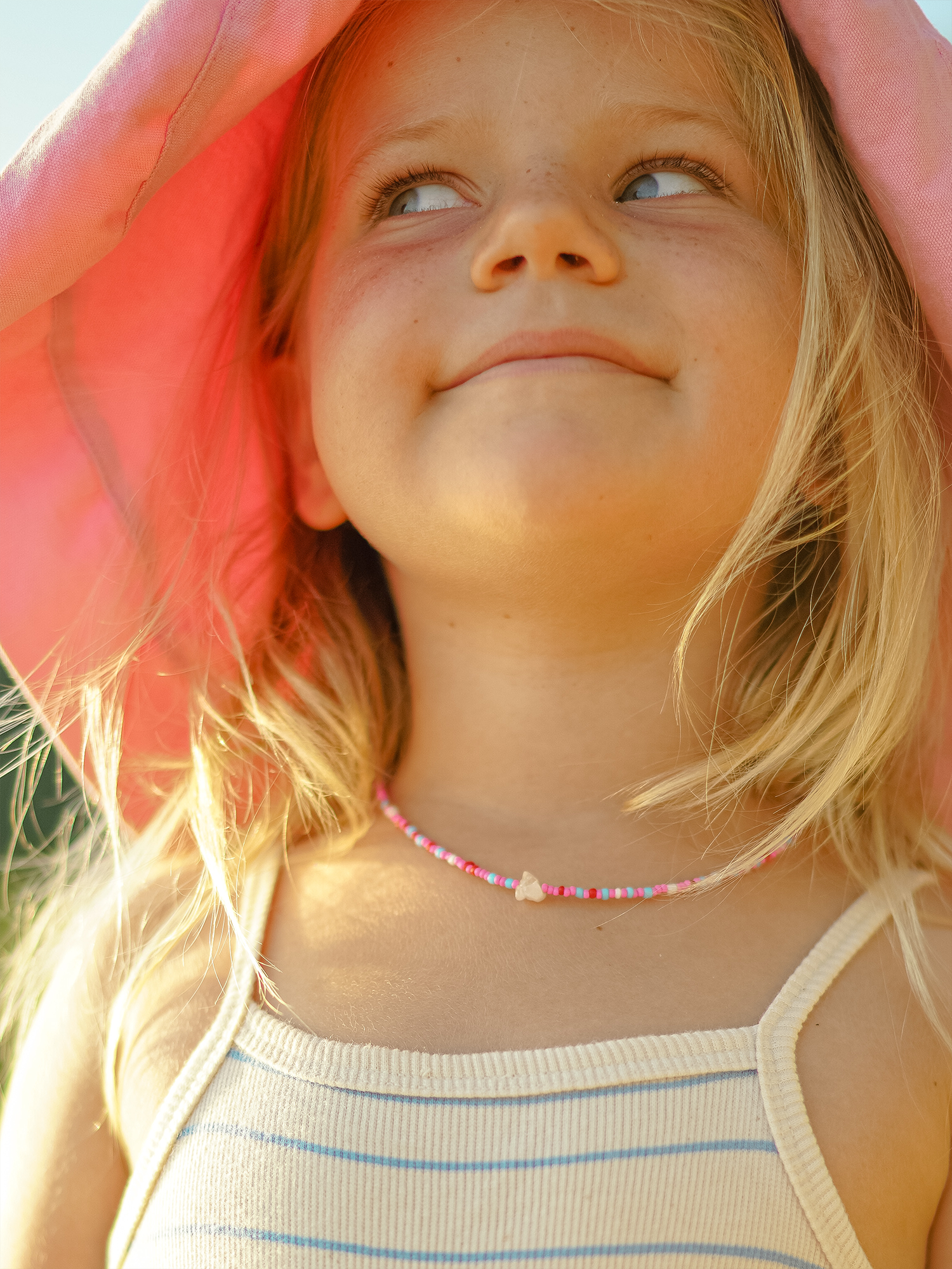 little kkj | dusk necklace | rose quartz