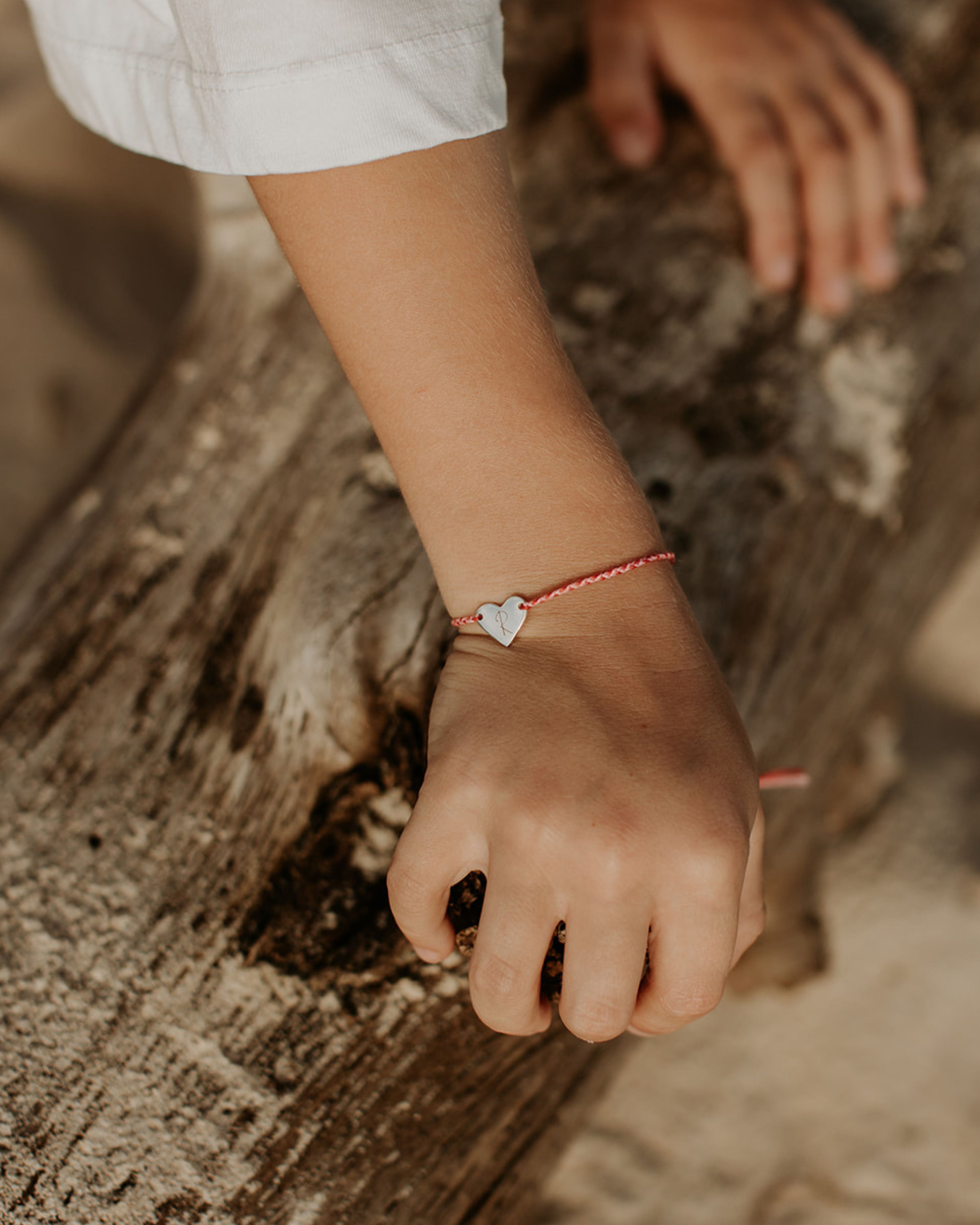 Pink & Red Cotton Bracelet Engravable Heart Plaque Herkimer Diamond Quartz 18K Gold Vermeil Jewellery