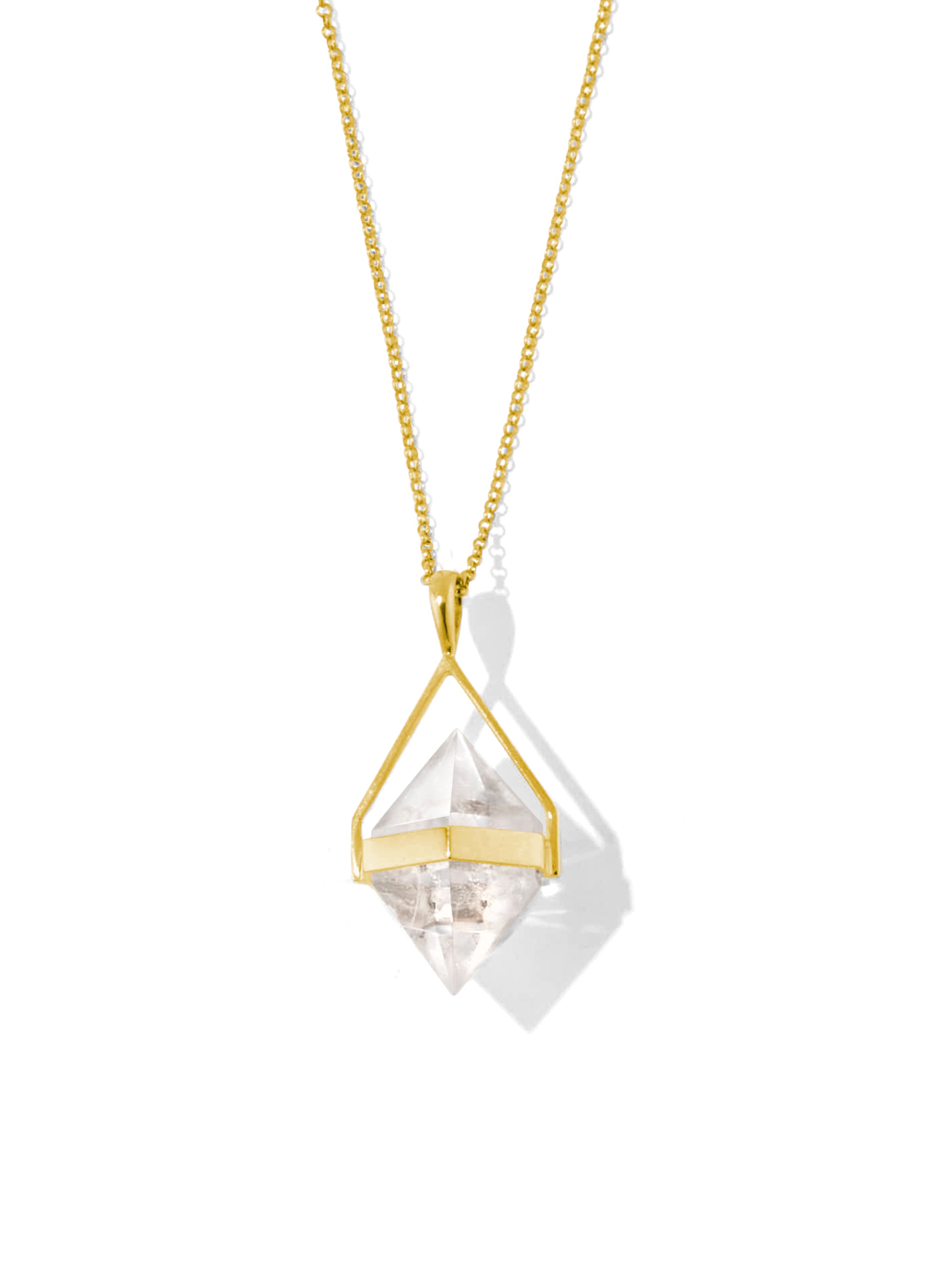 mini white aura necklace #3 | clear quartz
