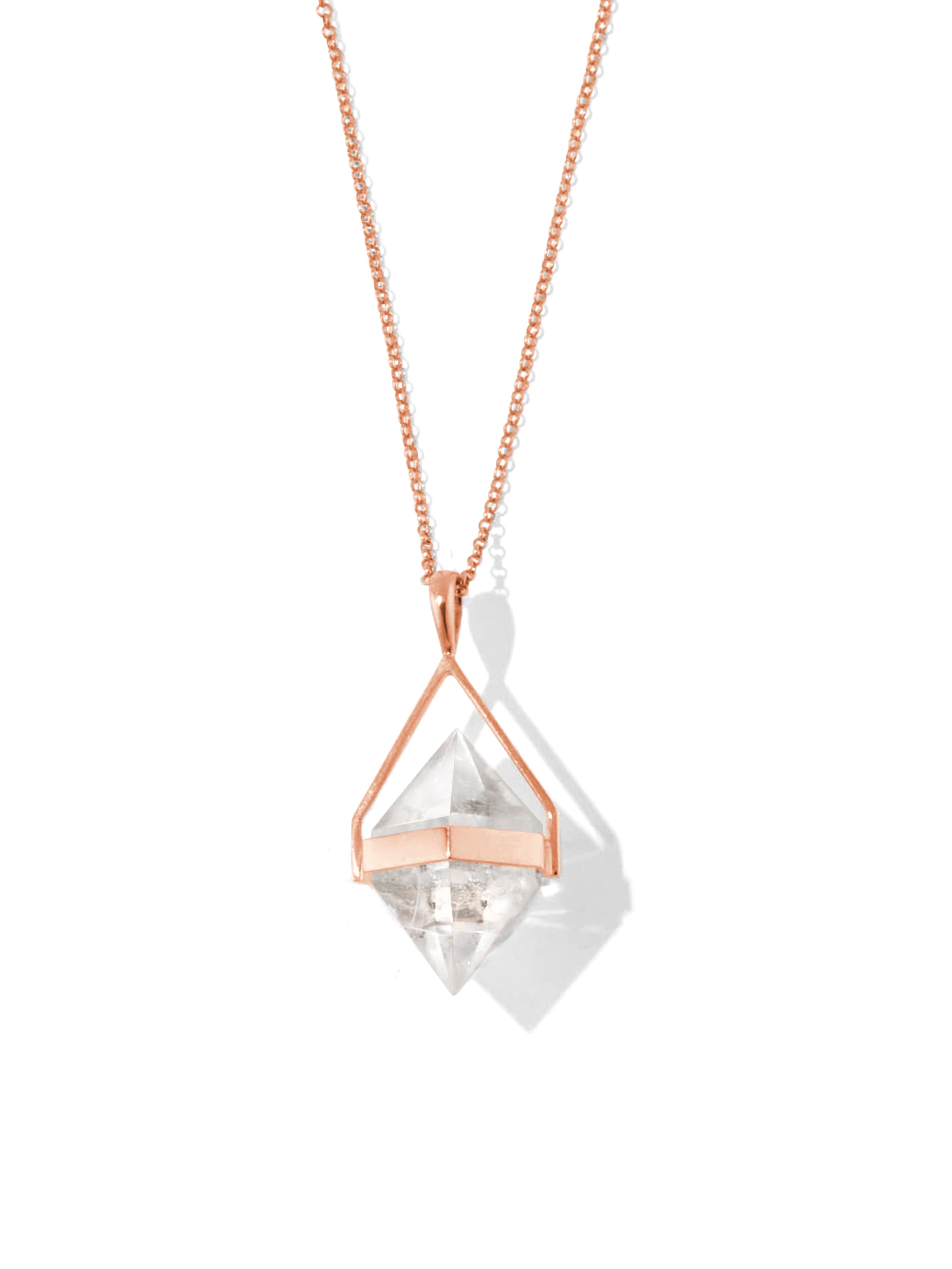 mini white aura necklace #3 | clear quartz