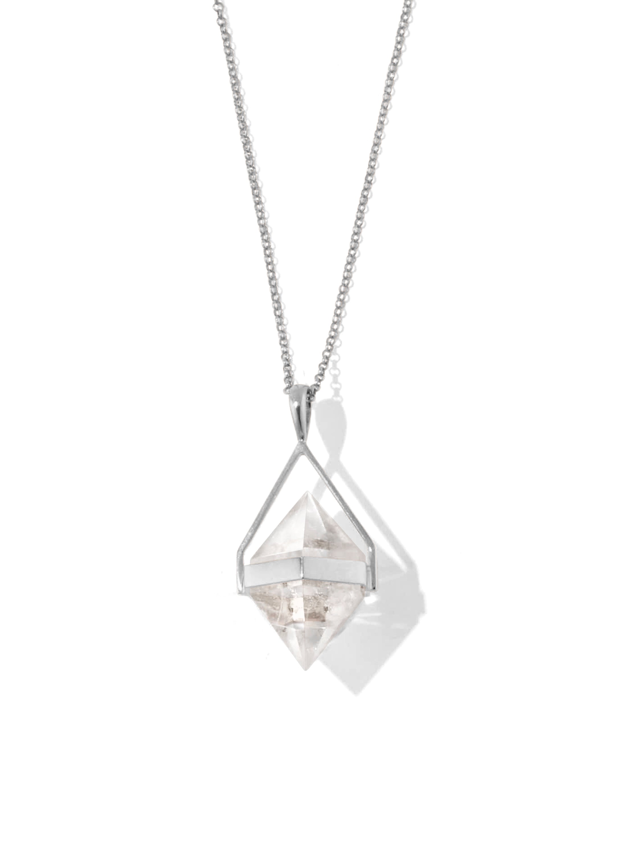 mini white aura necklace #3 | clear quartz