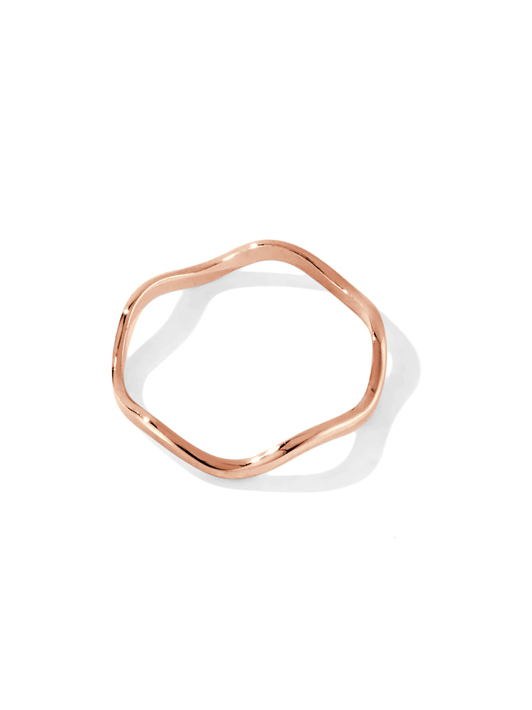 Wavey Ring in Rose Gold