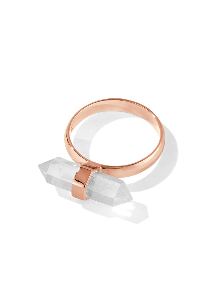 white light ring | clear quartz