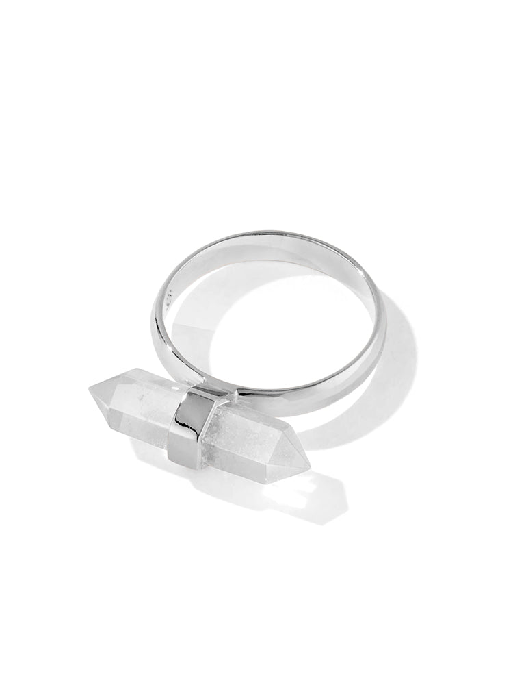 white light ring | clear quartz