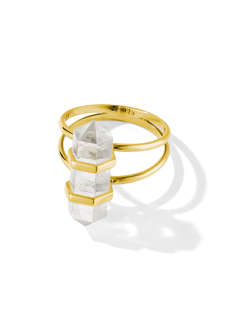 vibrant ring | clear quartz