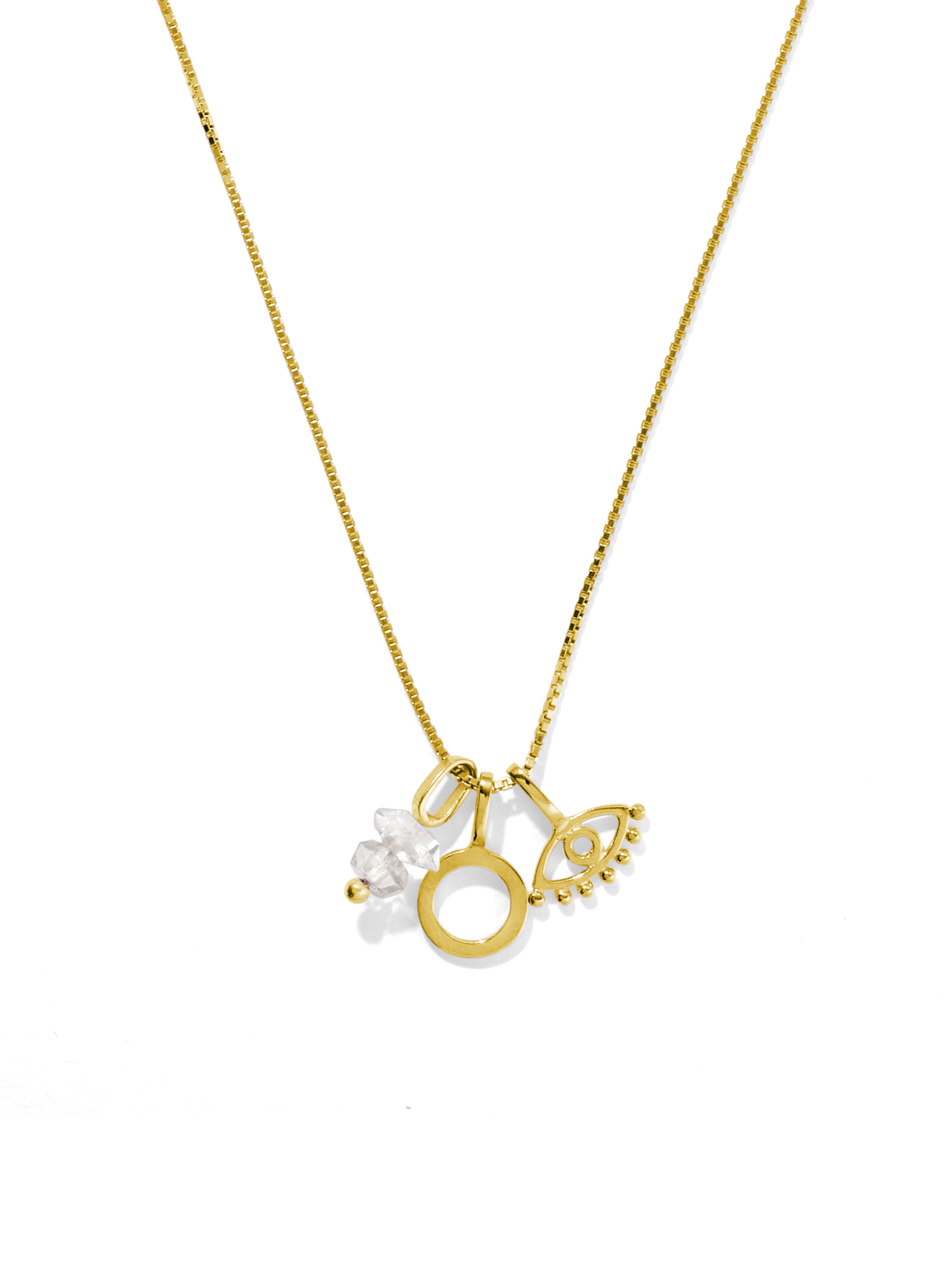 astral charm necklace | herkimer