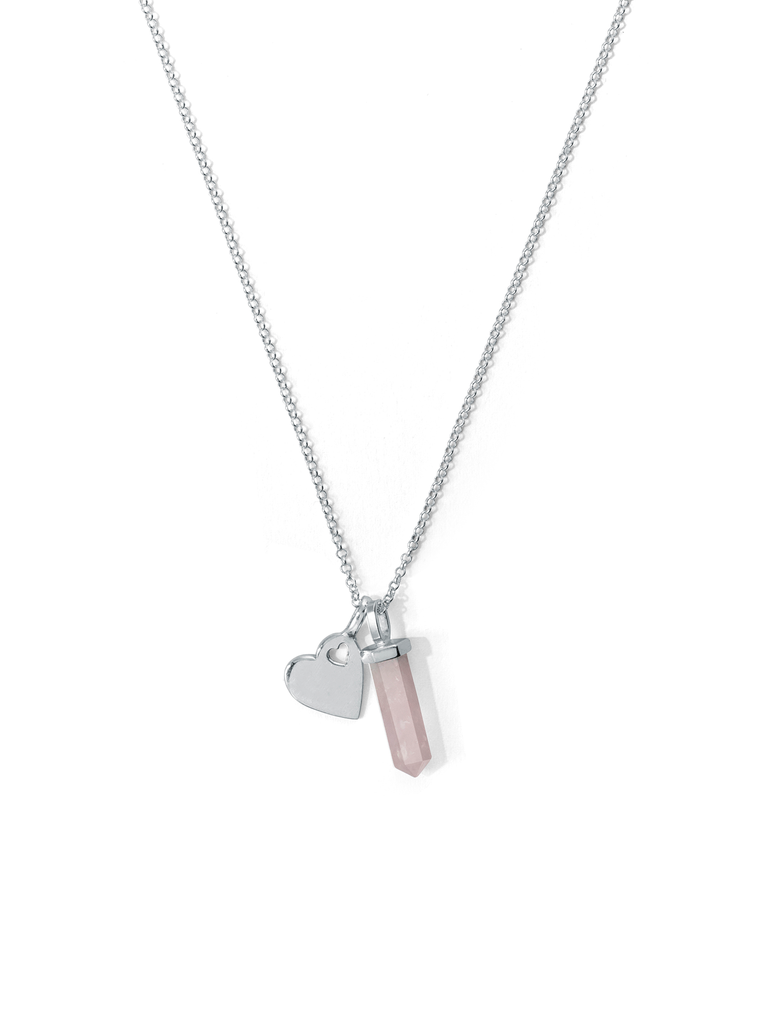 love necklace | rose quartz