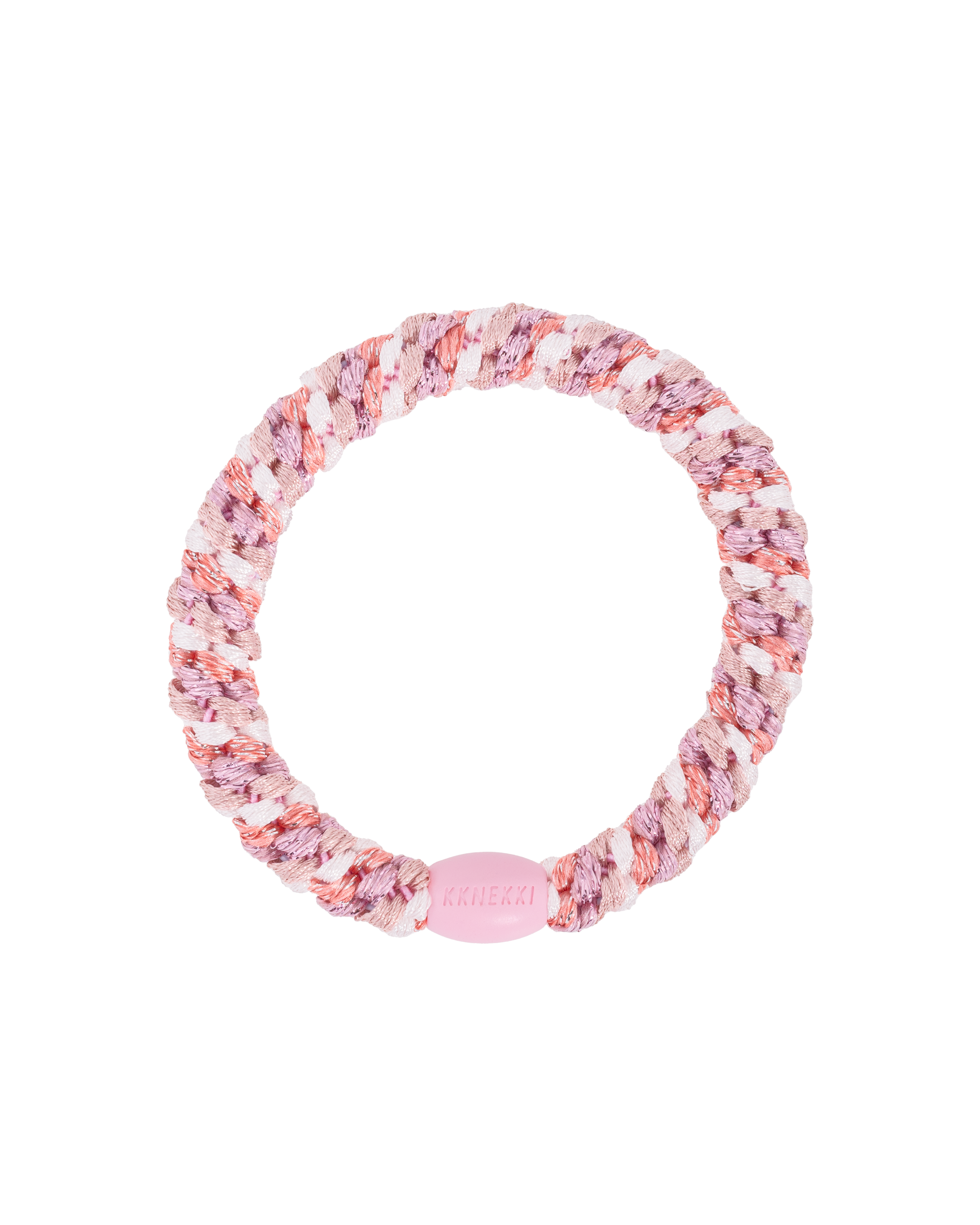 KKNEKKI Hair Elastics Mix Dusty Rose Pink Glitter