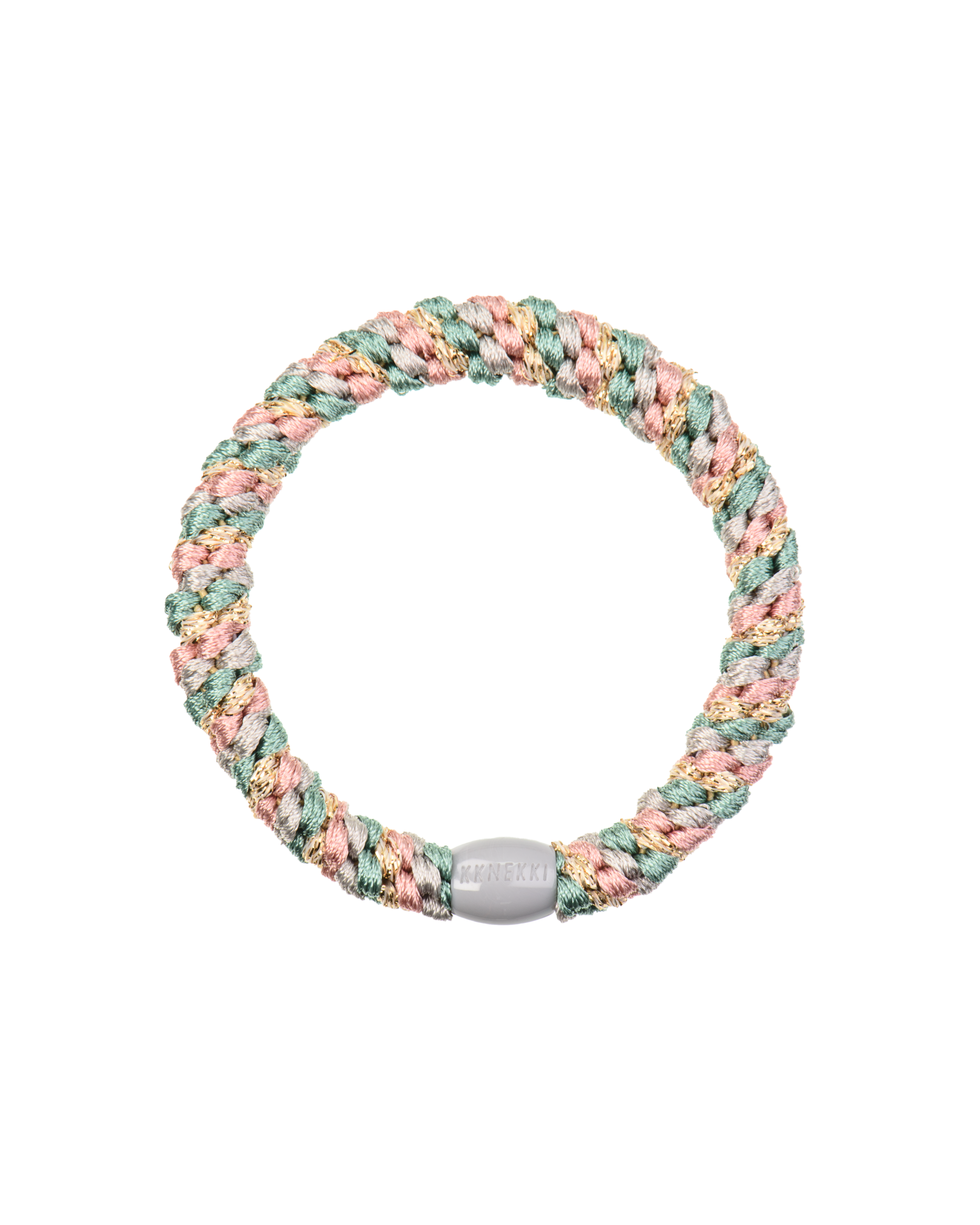 KKNEKKI Hair Elastics Mixed Faded Green Pink Glitter
