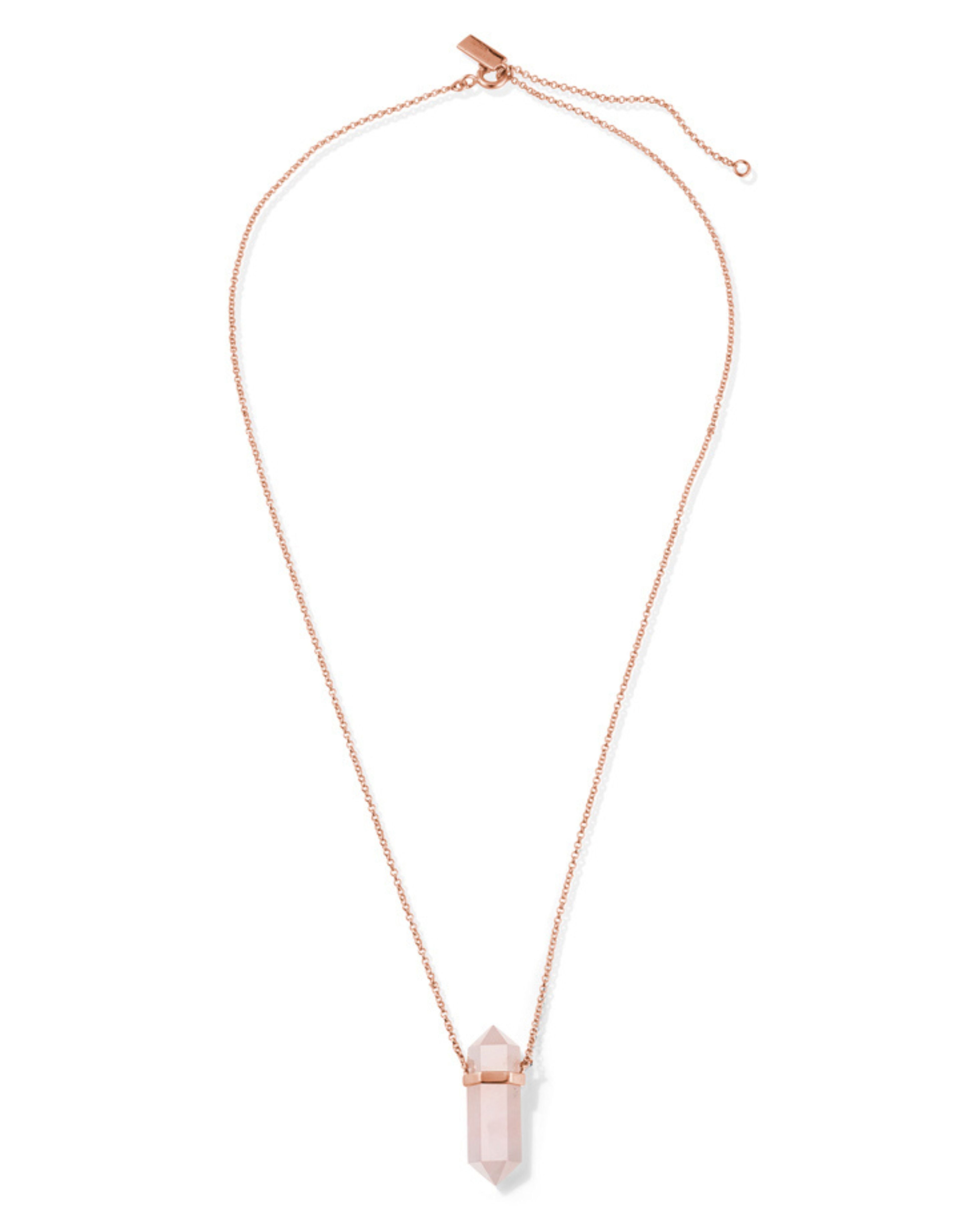 mystic waters crystal necklace | rose quartz