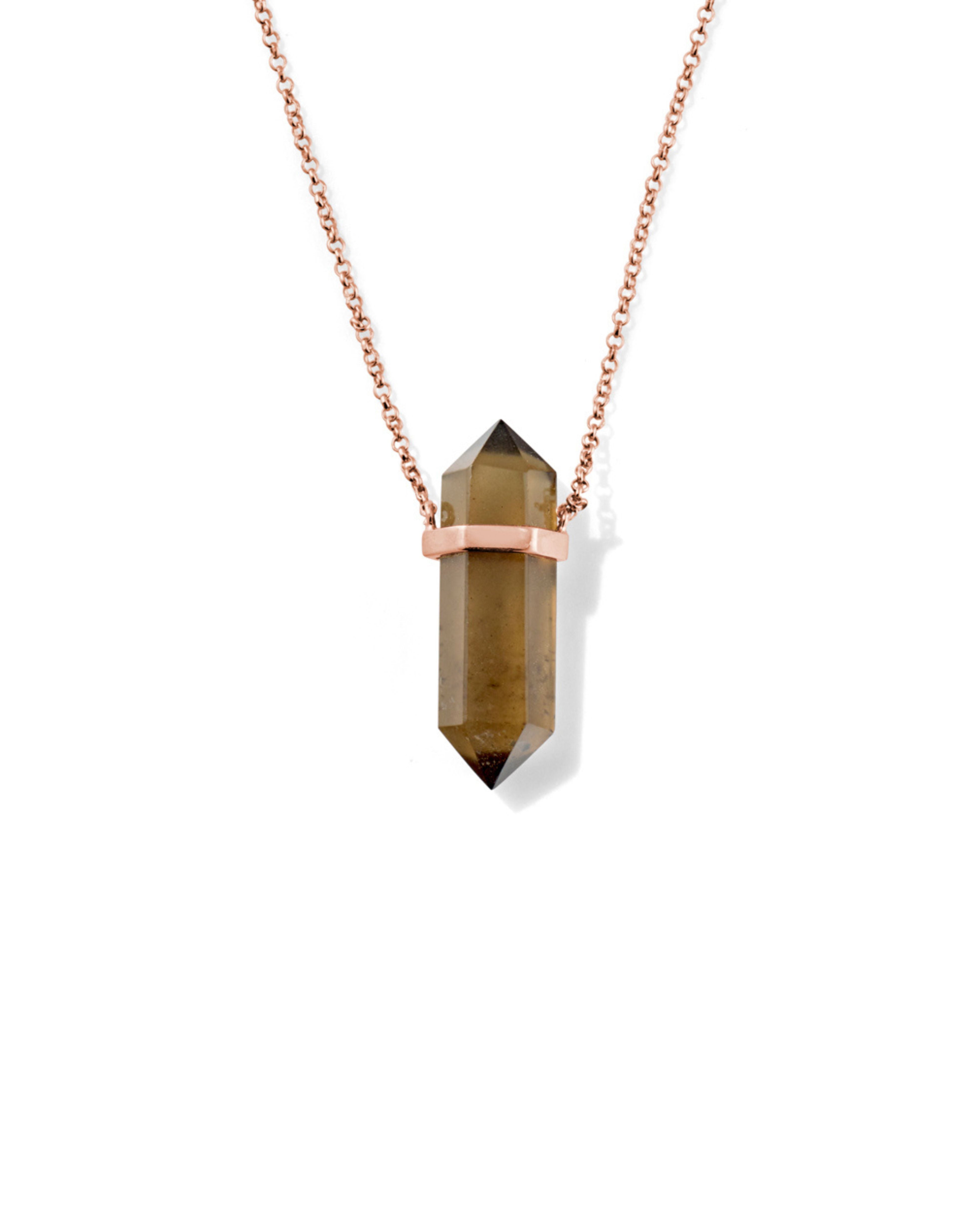Mystic Waters Smokey Quartz Rose Gold Close