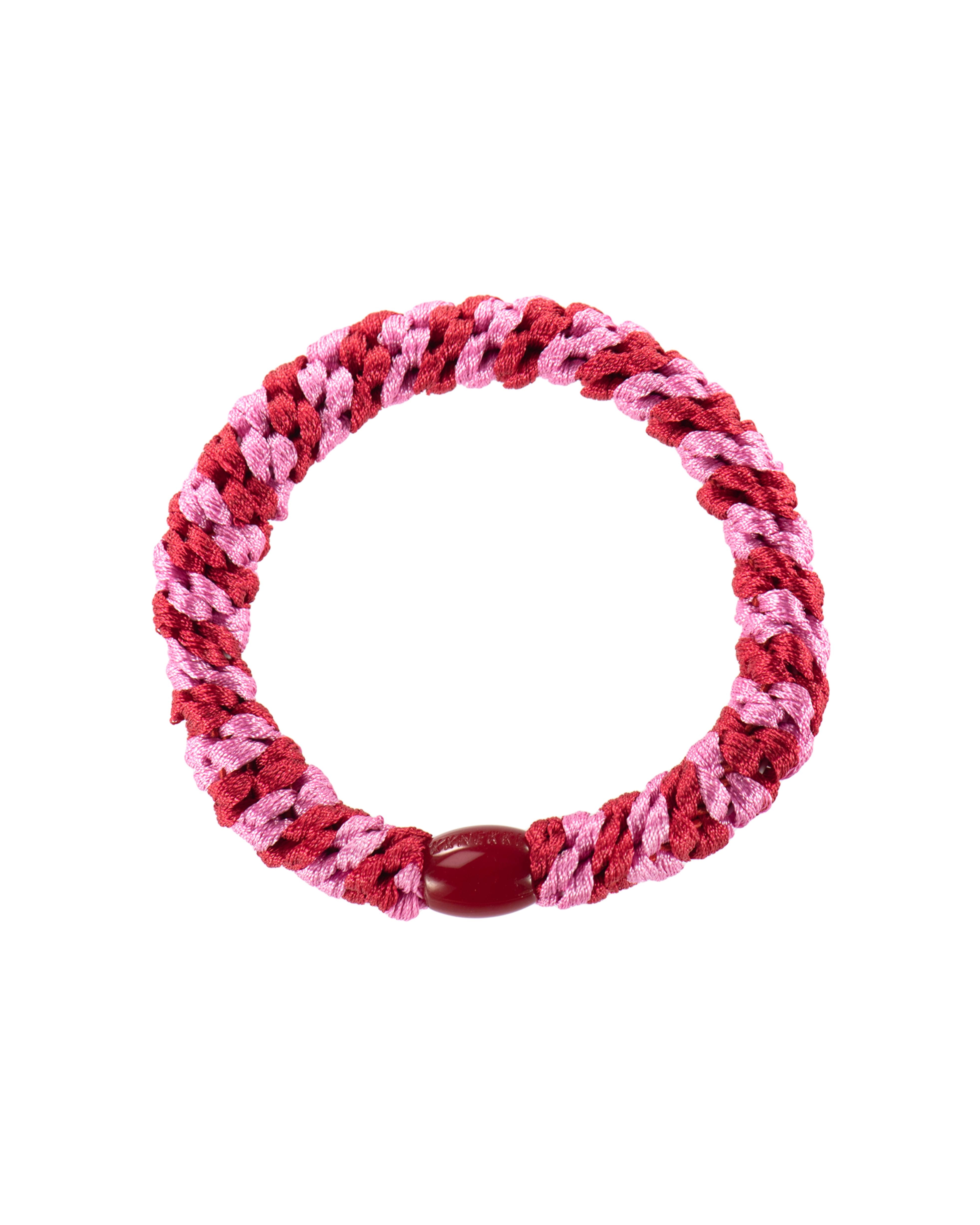 KKNEKKI Hair Elastic Red and Pink Stripe