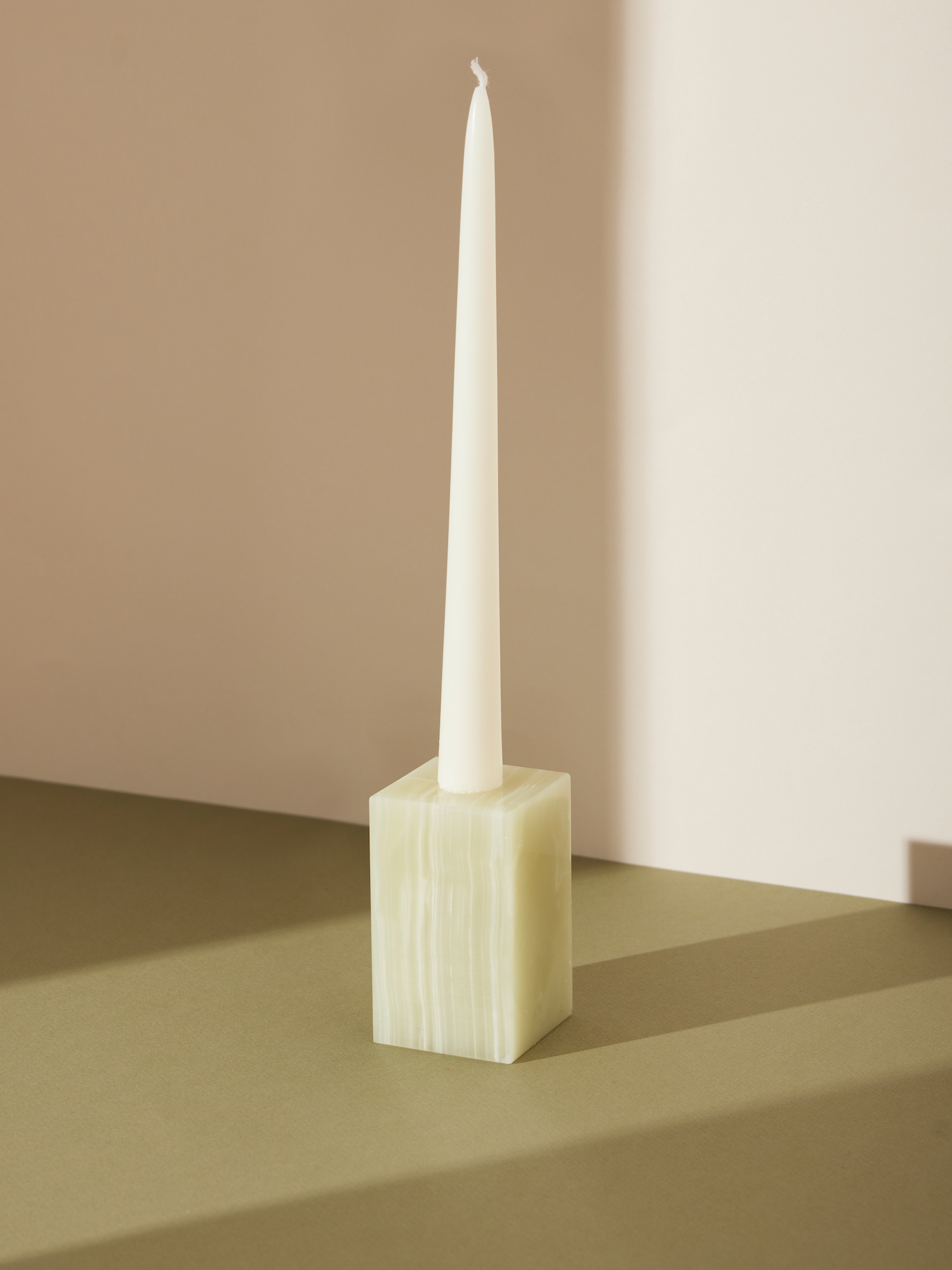 tall cube candle holder | onyx