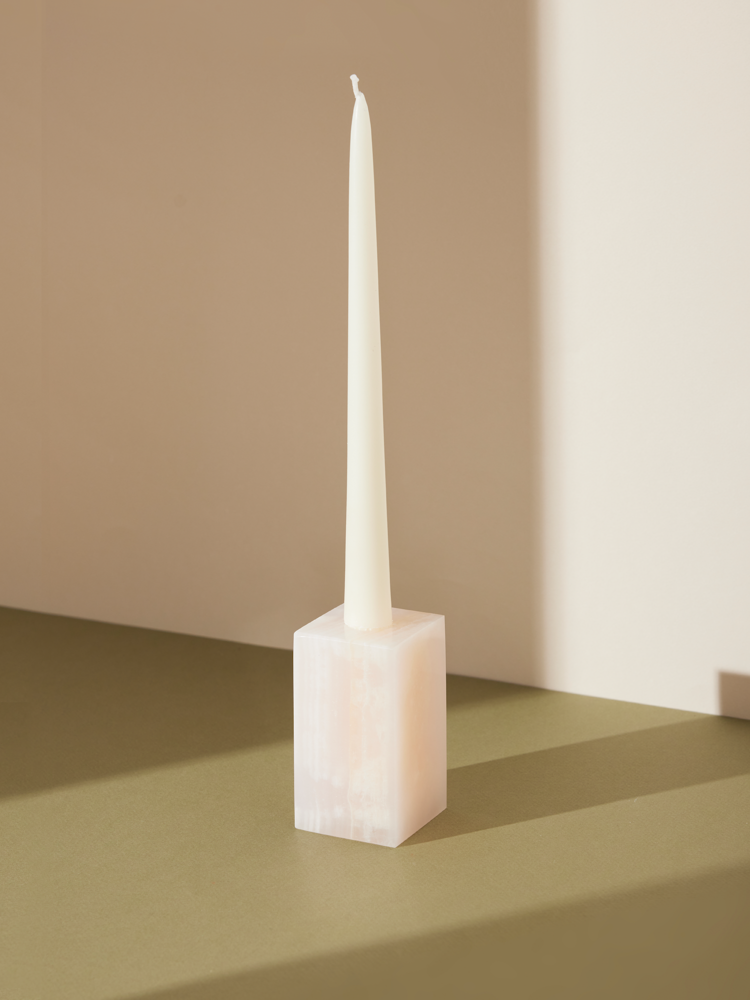 tall cube candle holder | onyx