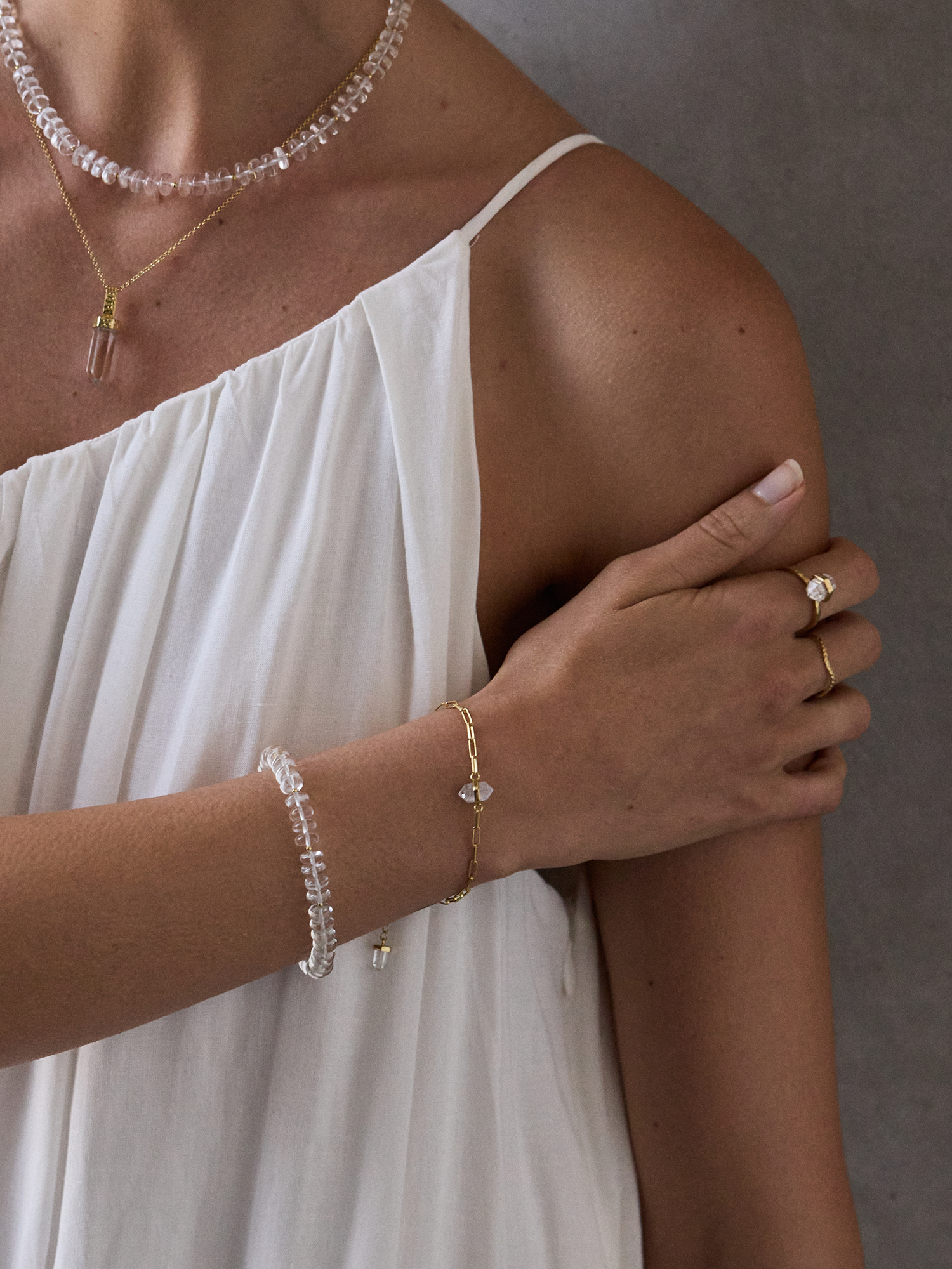 evoke bracelet | clear quartz