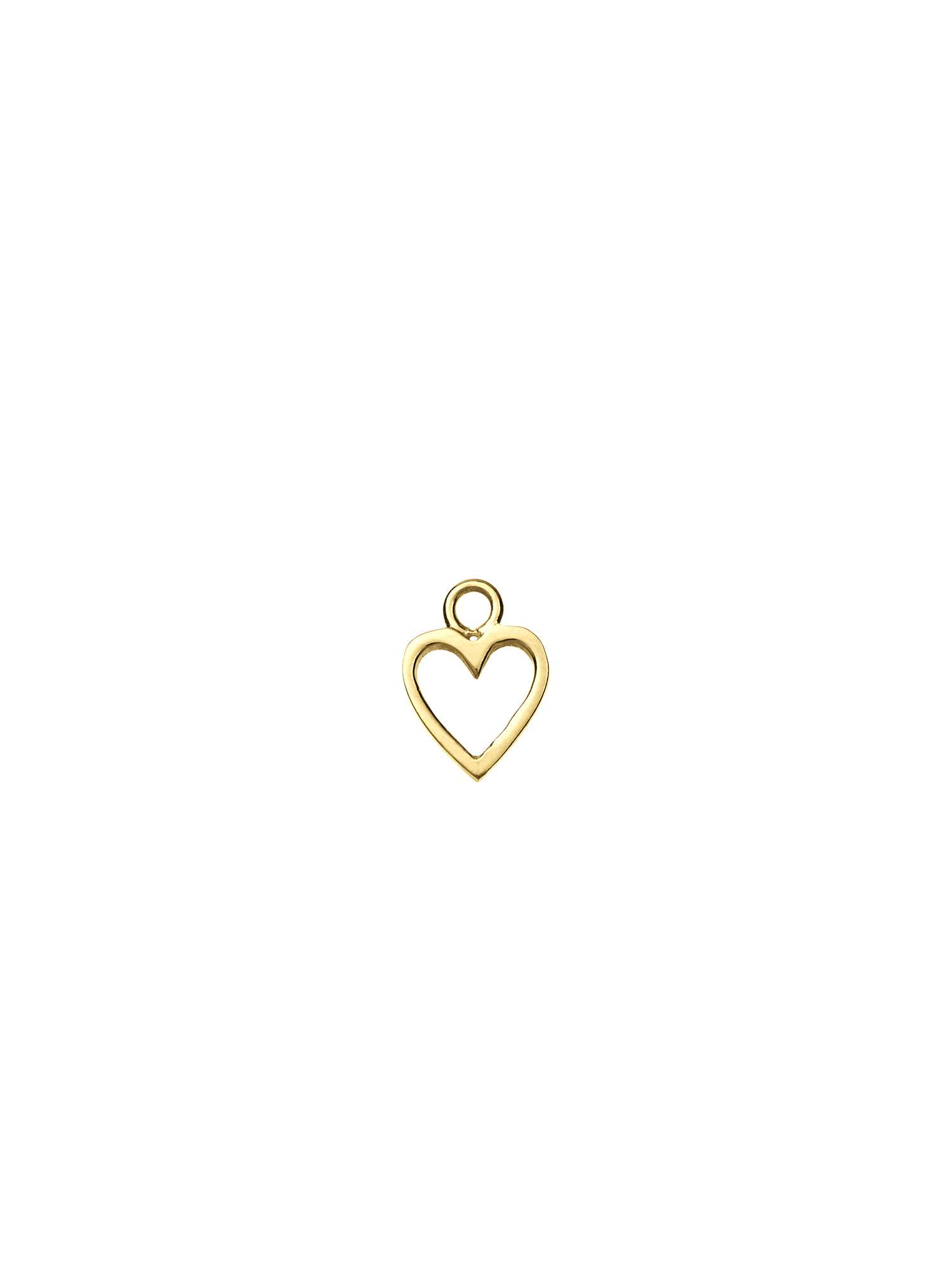 hollow heart earring charm
