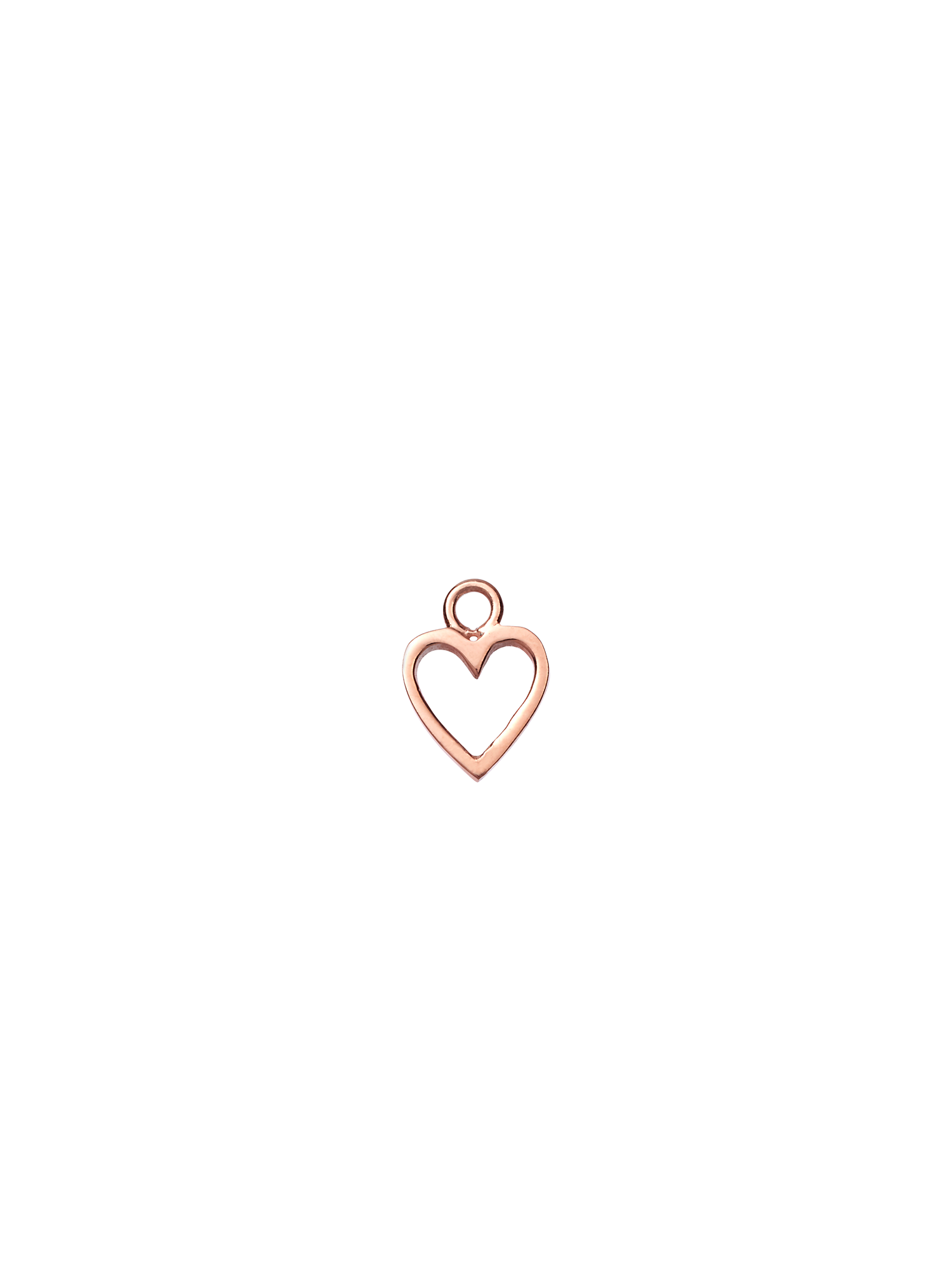 hollow heart earring charm
