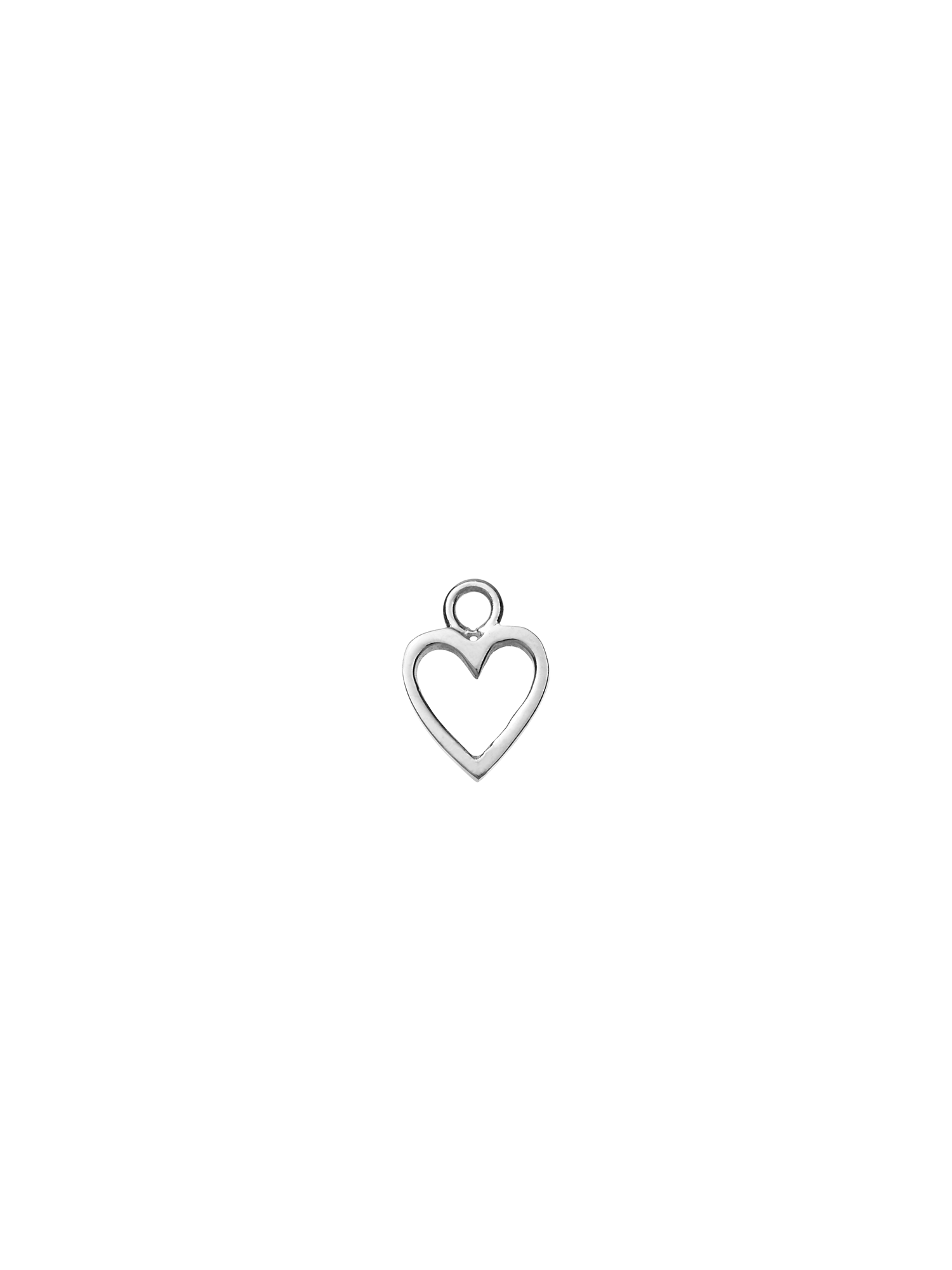 hollow heart earring charm