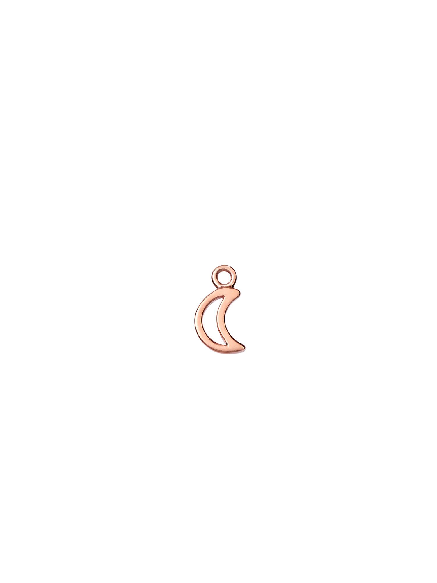 hollow moon earring charm