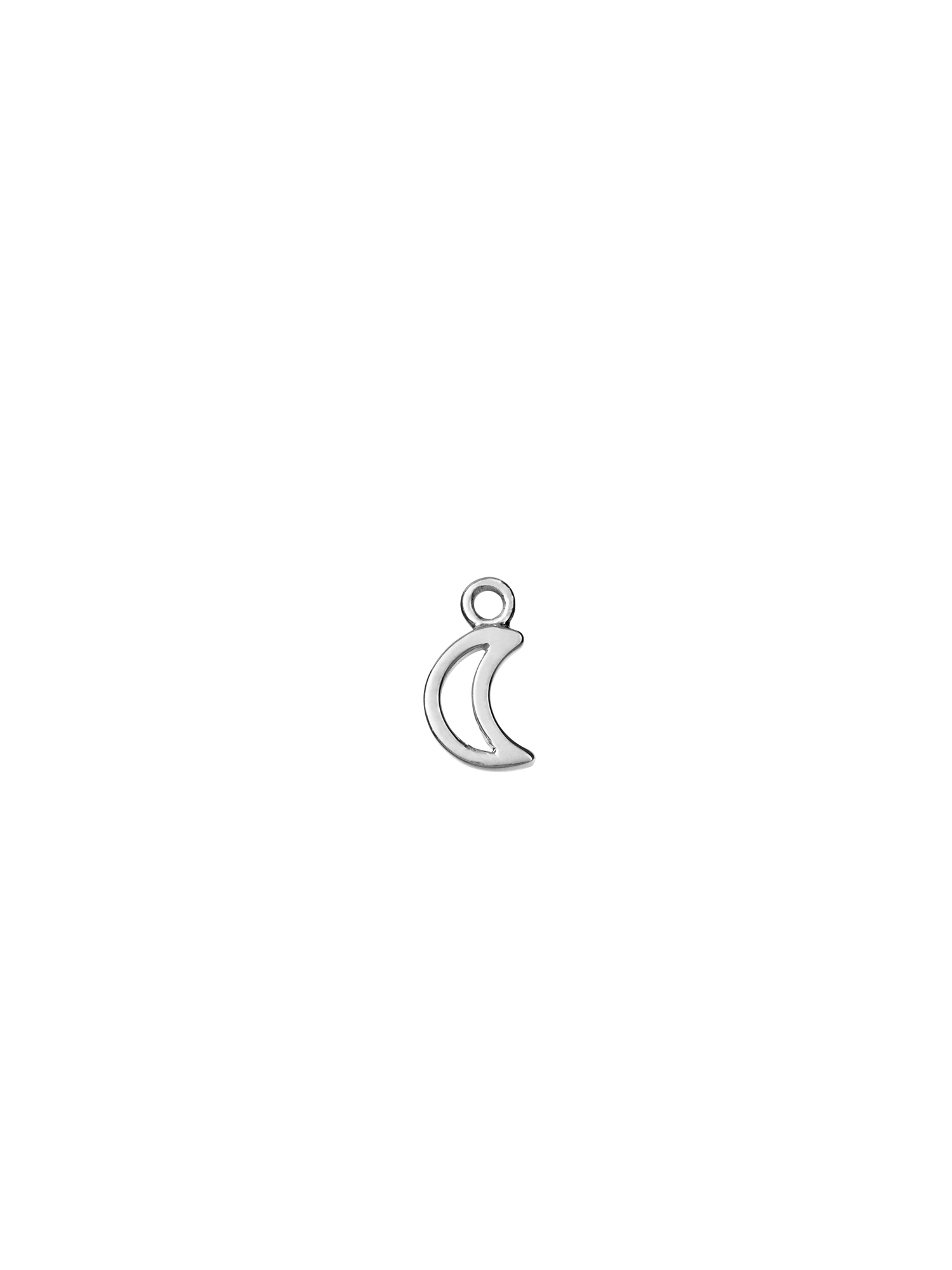 hollow moon earring charm