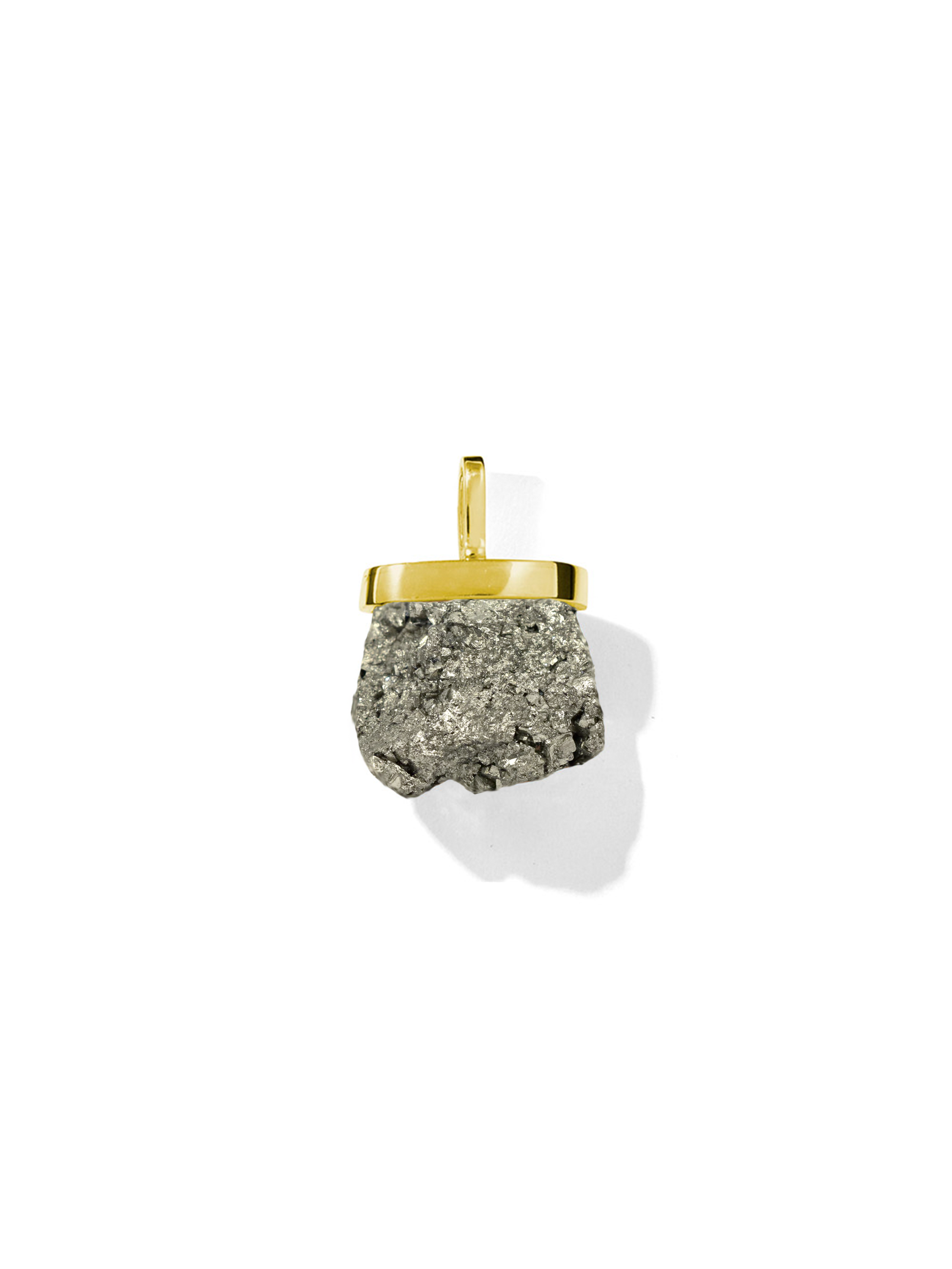 Pyrite Raw Crystal Gold Charm