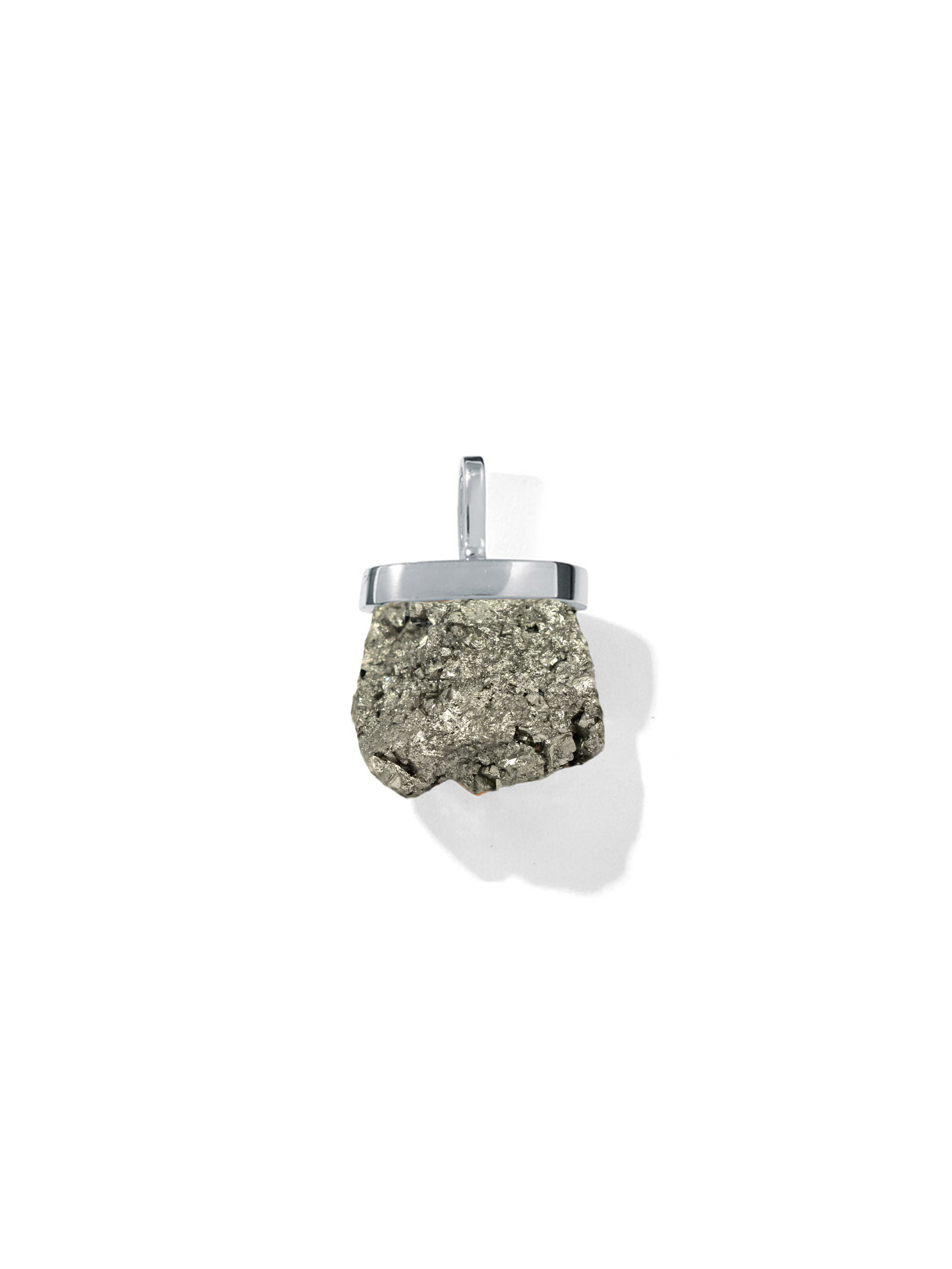 Pyrite Raw Crystal Sterling Silver Charm