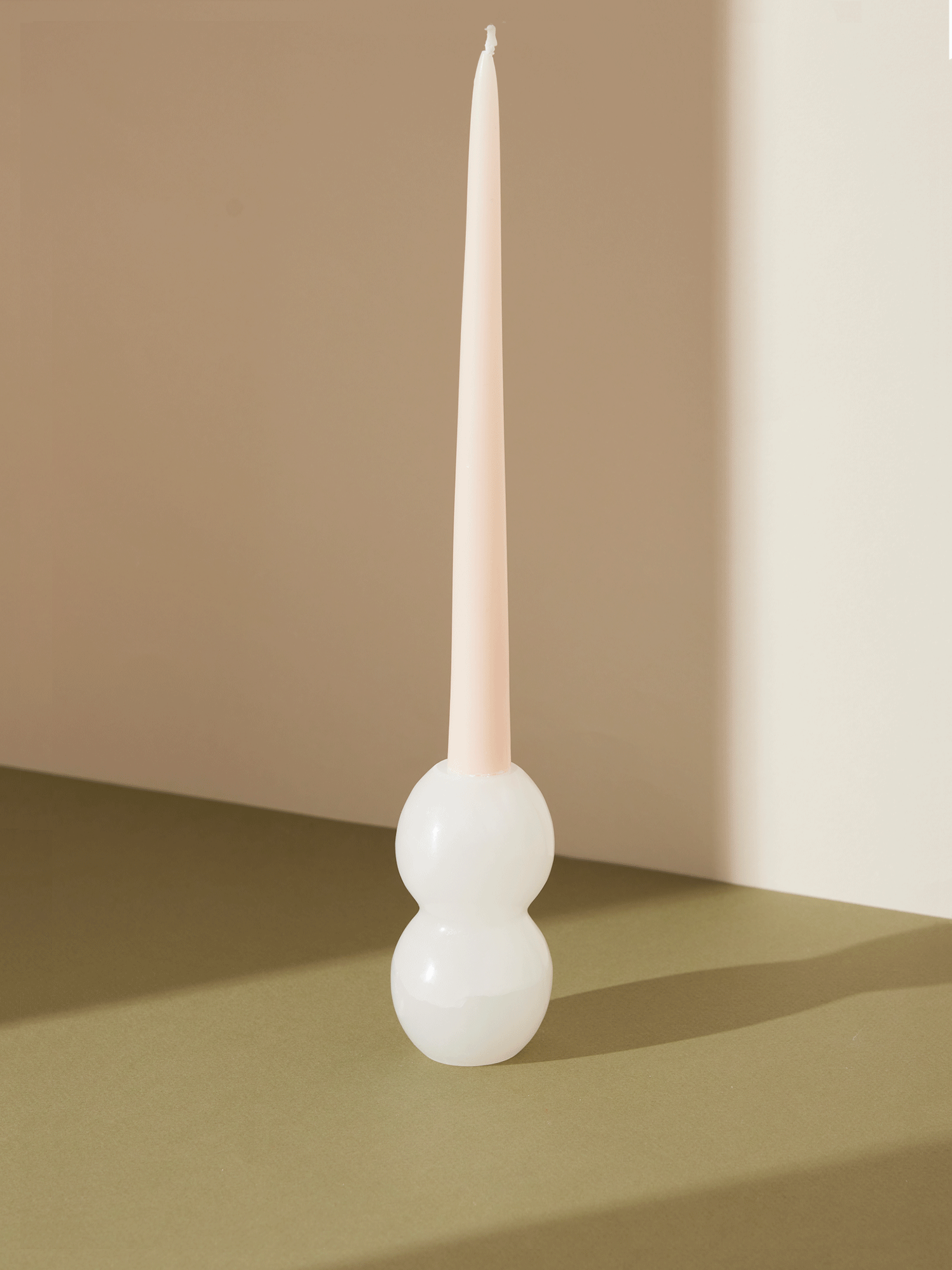 double round candle holder | onyx