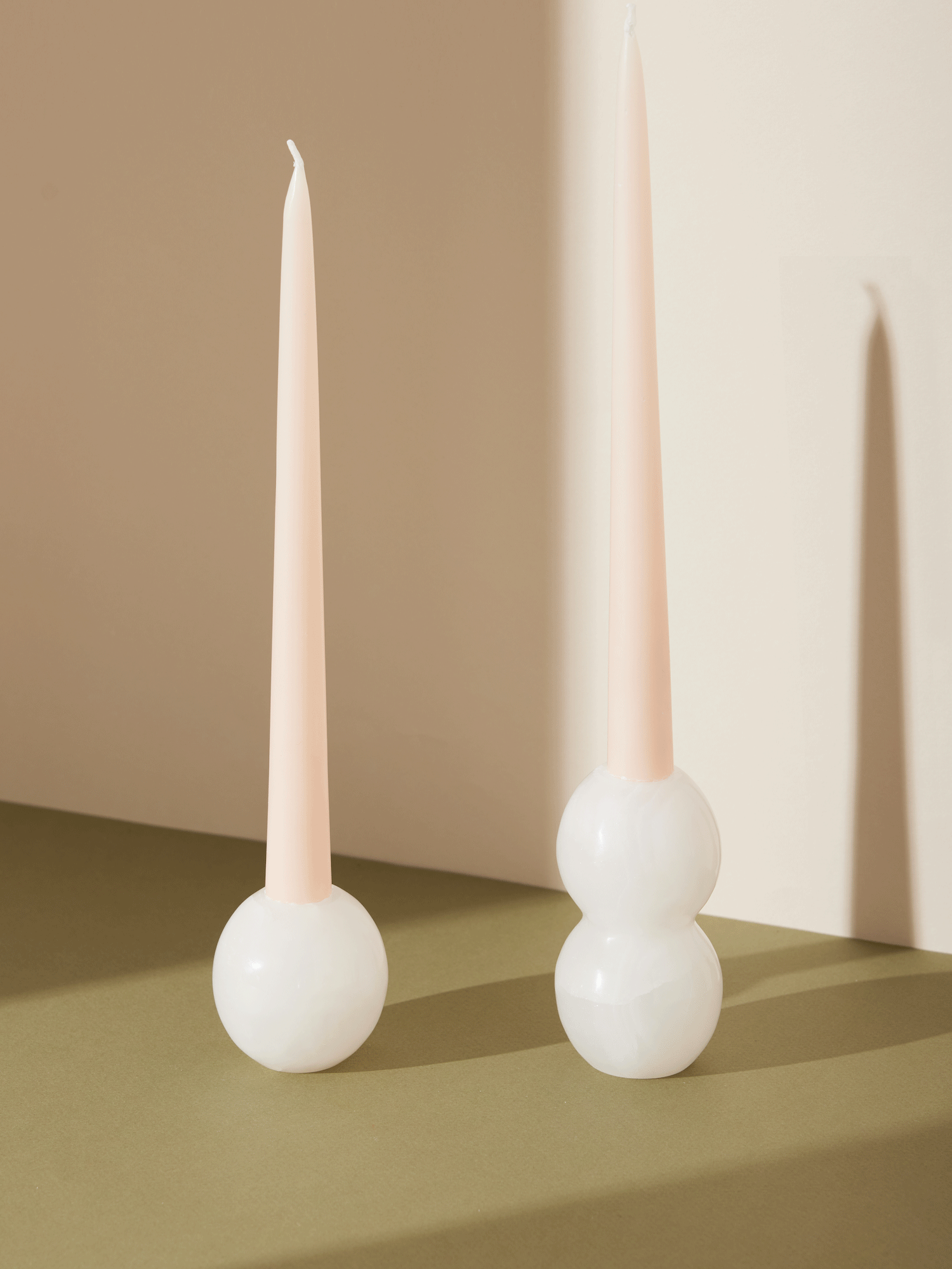 round candle holder set | onyx