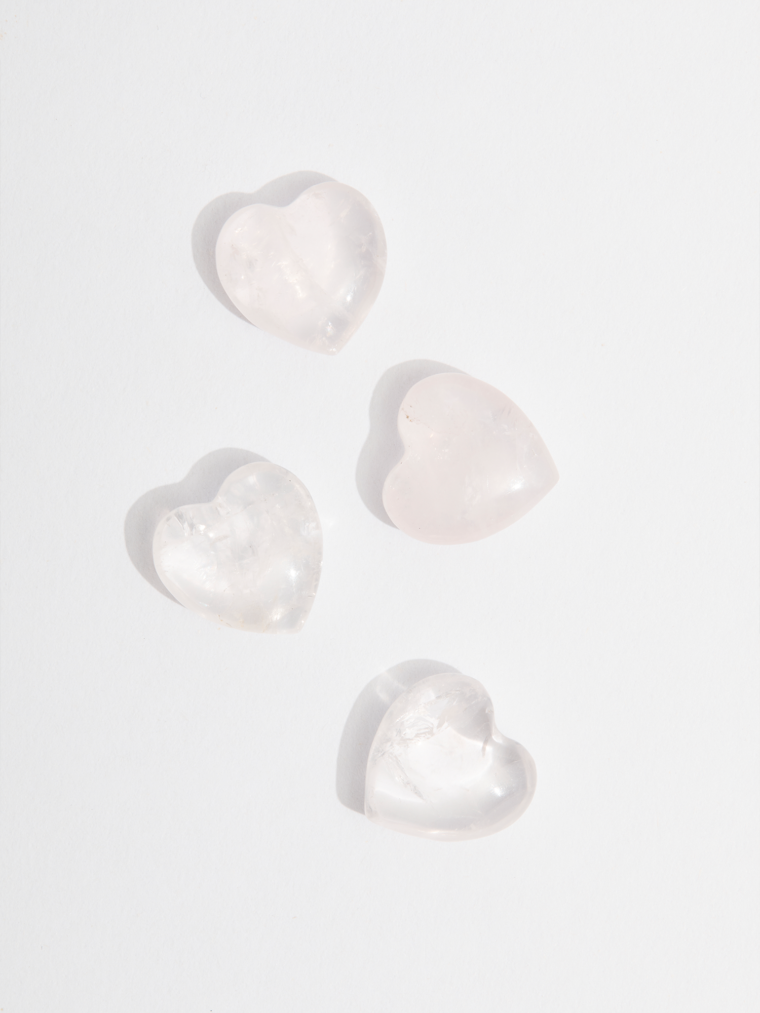 teeny tiny rose quartz heart