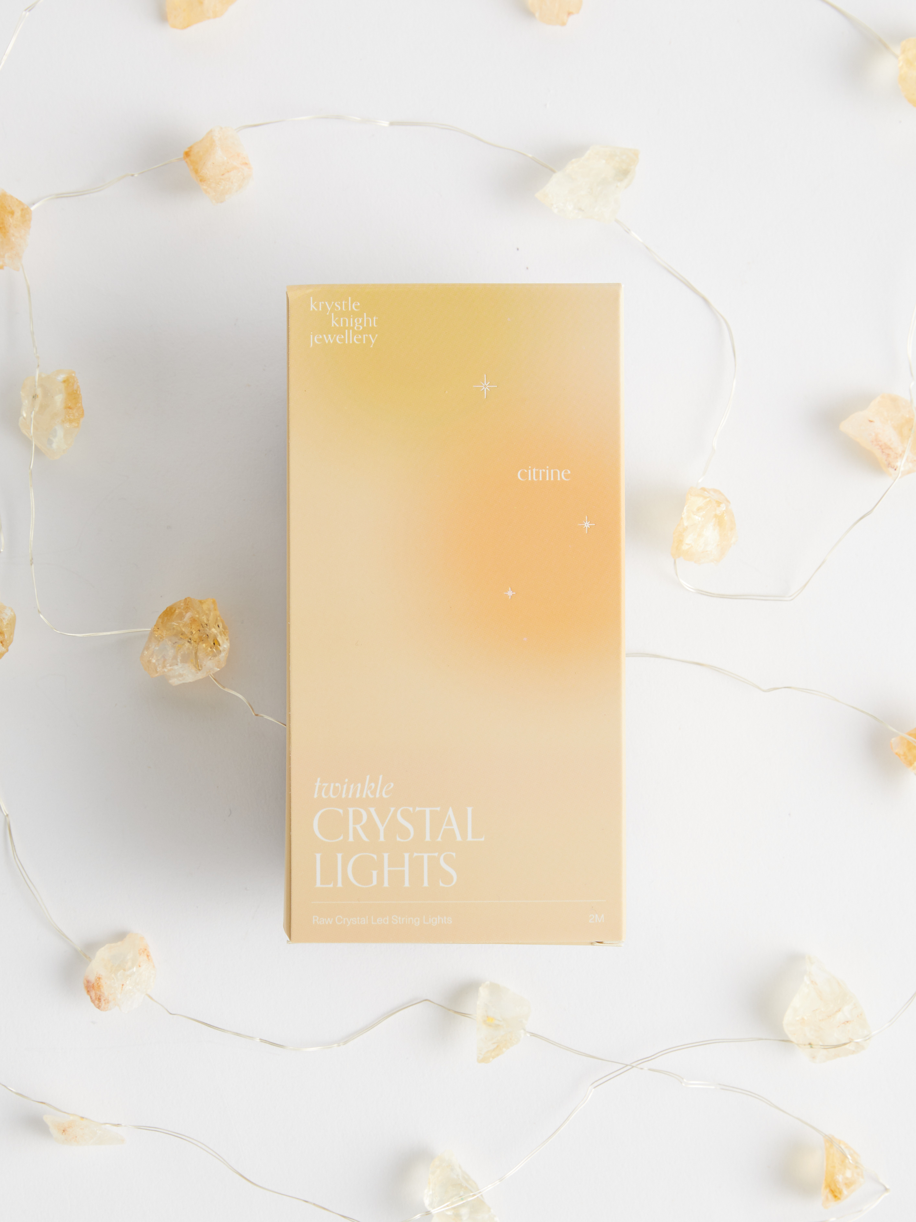 twinkle crystal lights | citrine