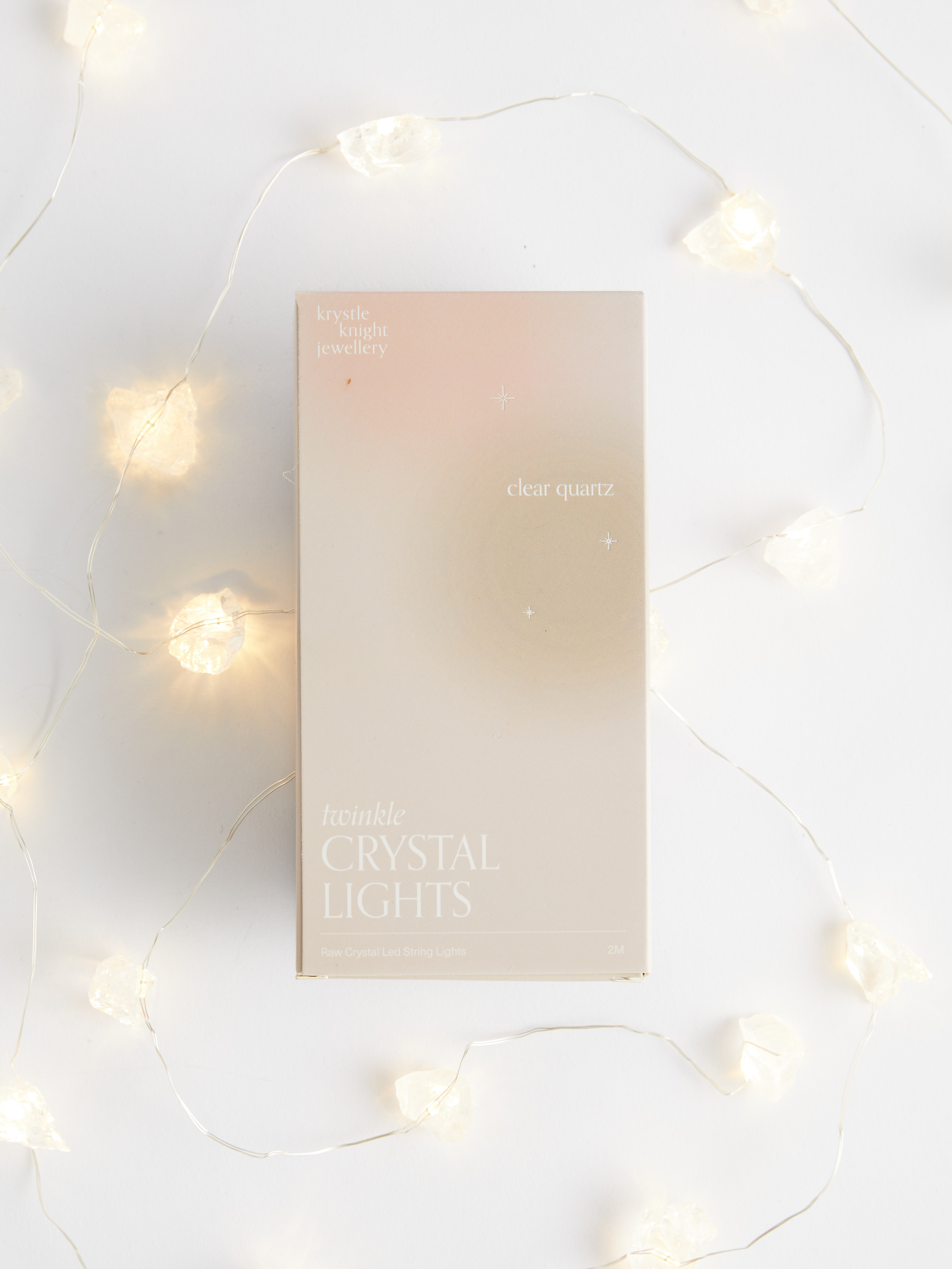 twinkle crystal lights | clear quartz