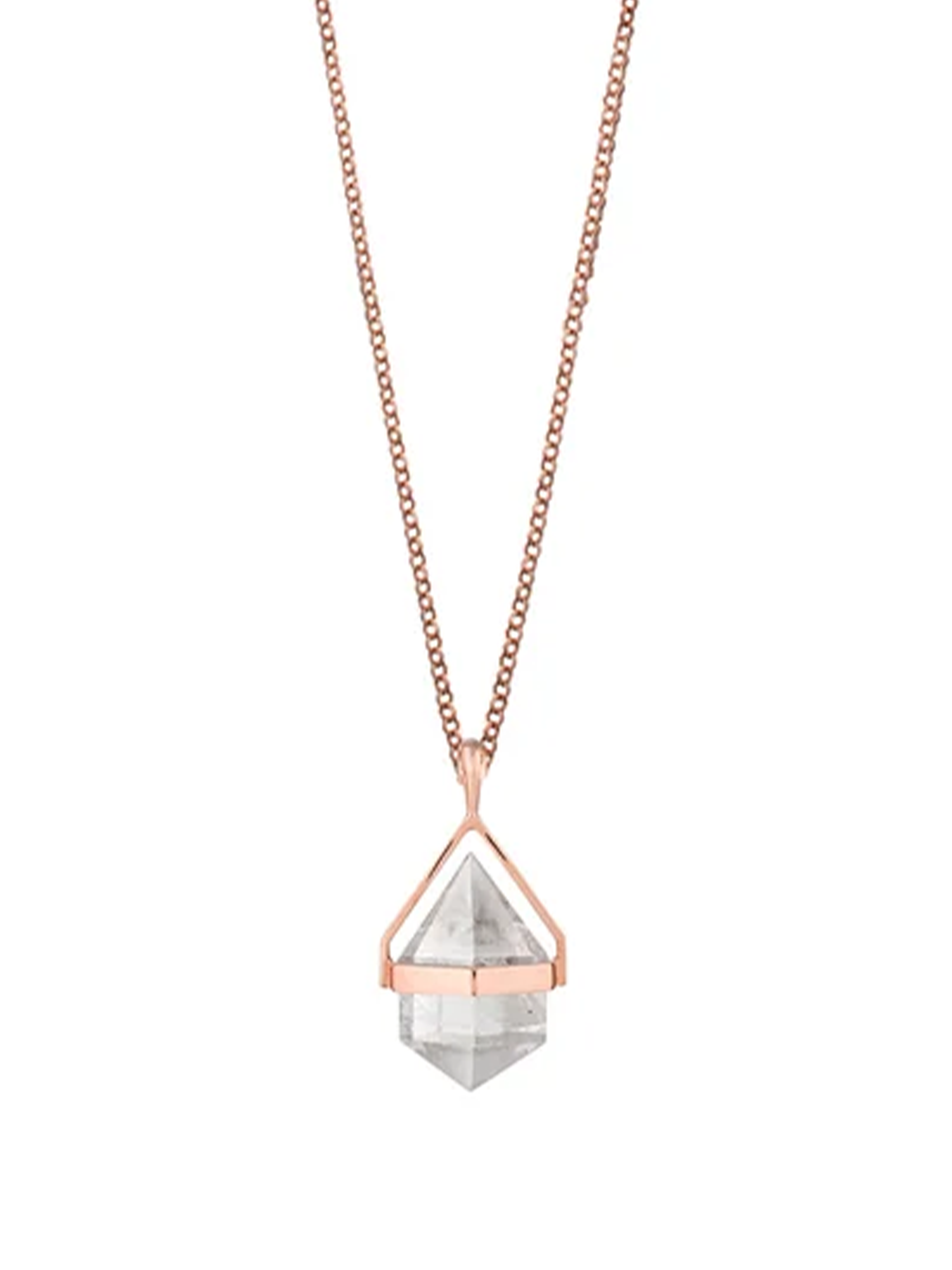 mini white aura necklace #4 | clear quartz