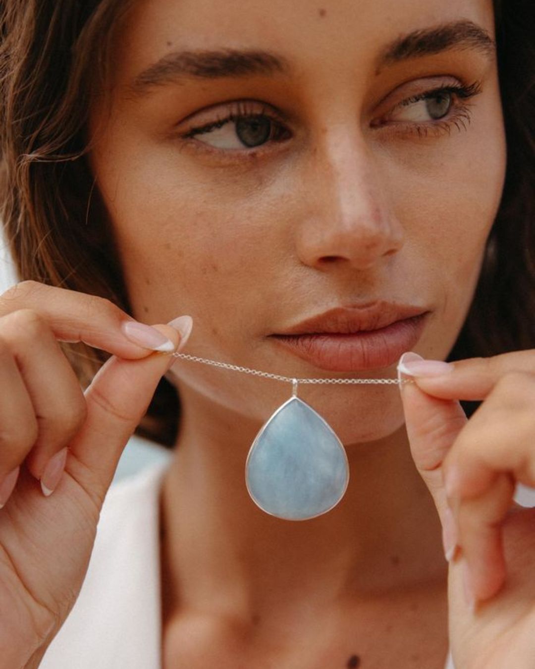 one of a kind charm | aqua marine | 925 sterling silver