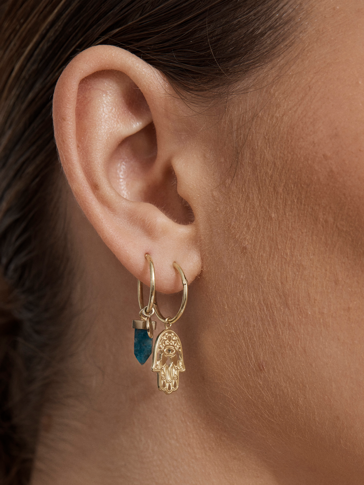 fire flies #1.5 earring charm | blue apatite