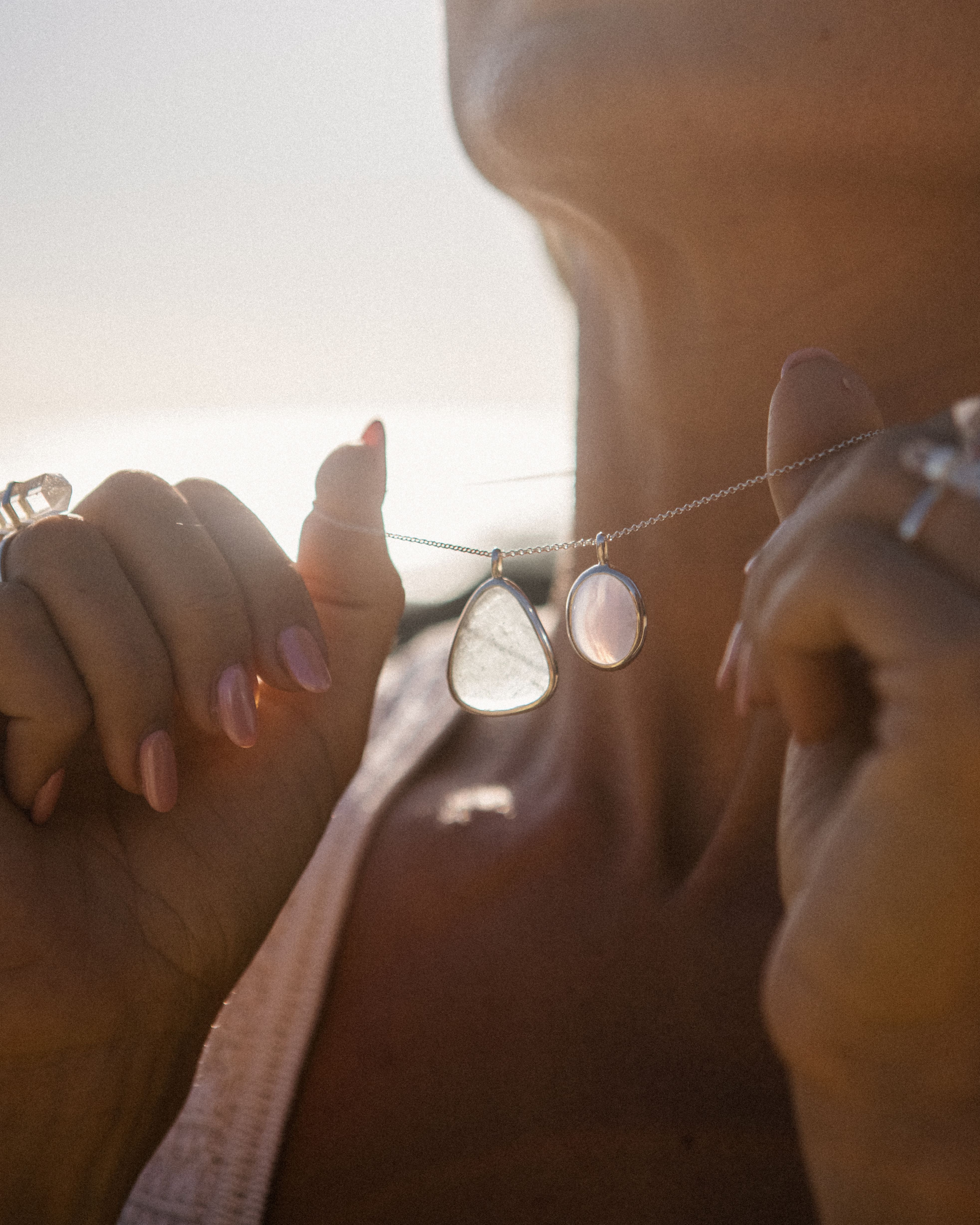 Aqua Marine + Blue Lace Agate | Sterling Silver | One Of a Kind Magic Drop 2