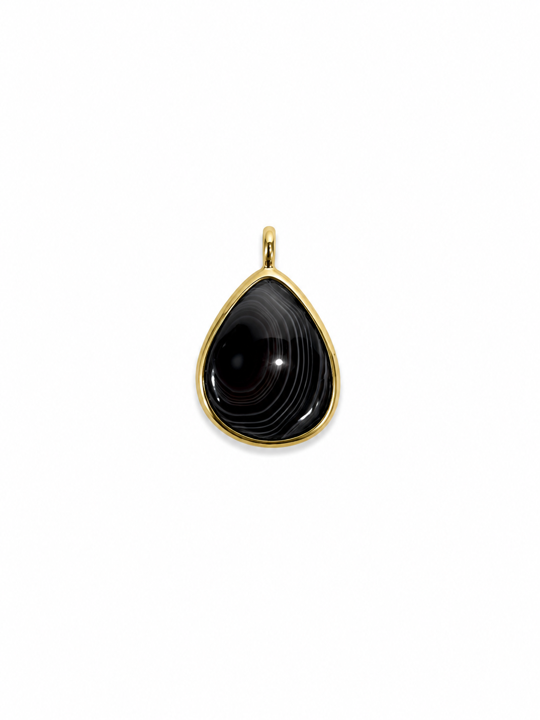 one of a kind charm | botswana agate | 18k gold vermeil