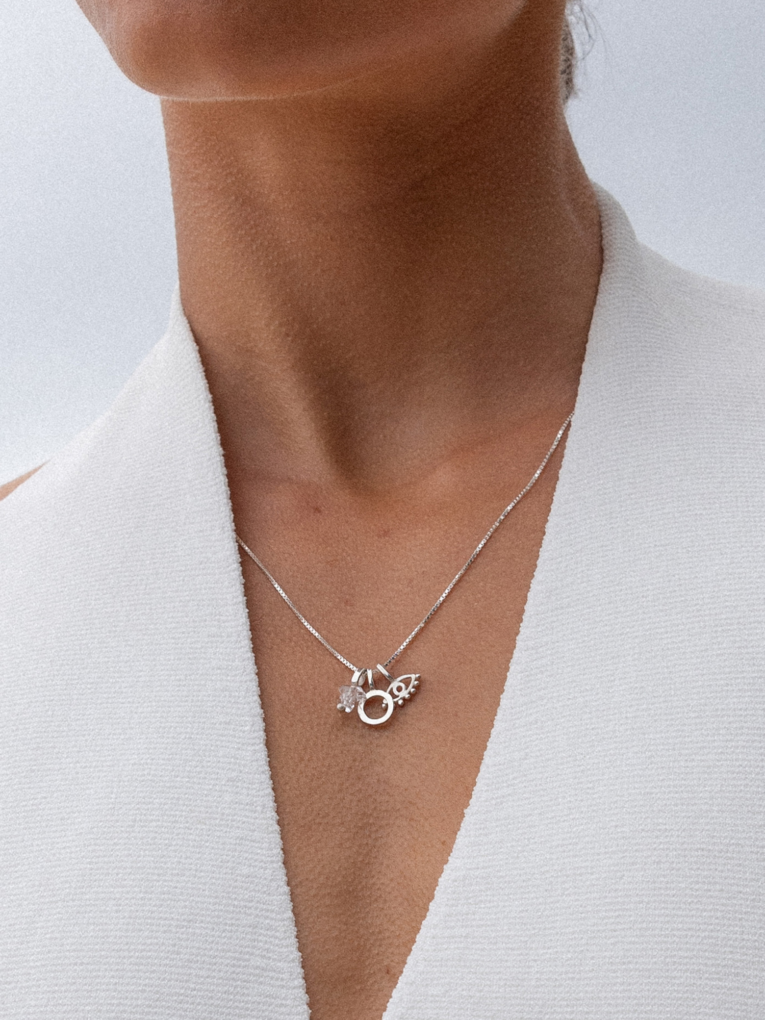 astral charm necklace | herkimer