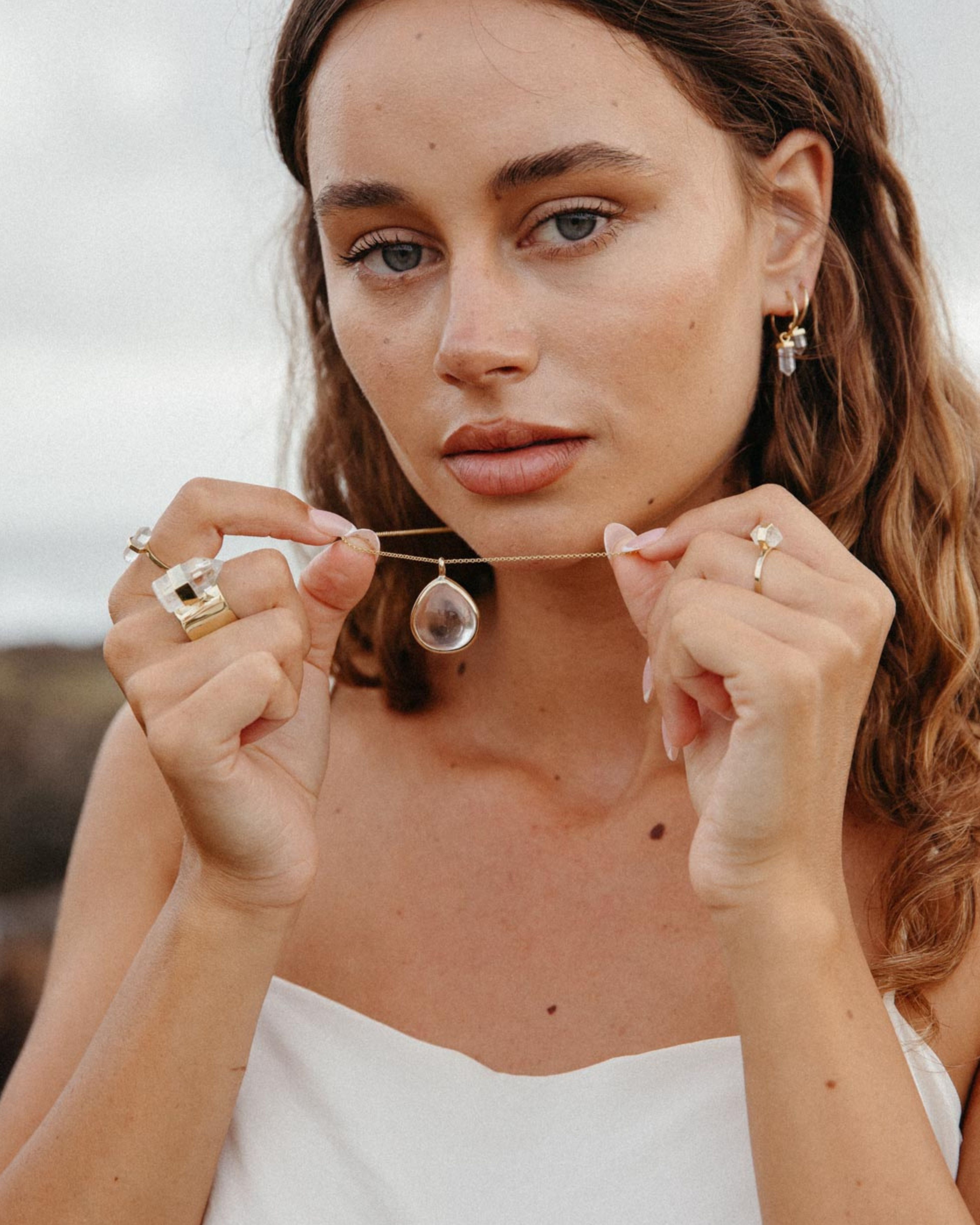 Clear Quartz #1 | 18k Gold Vermeil | One Of a Kind Magic Drop 3