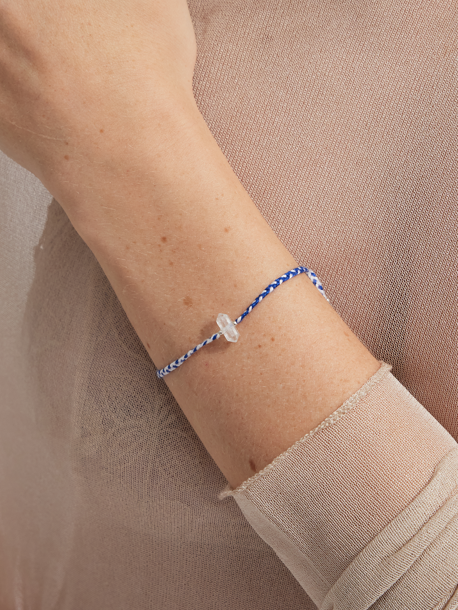 braided bracelet | clear quartz