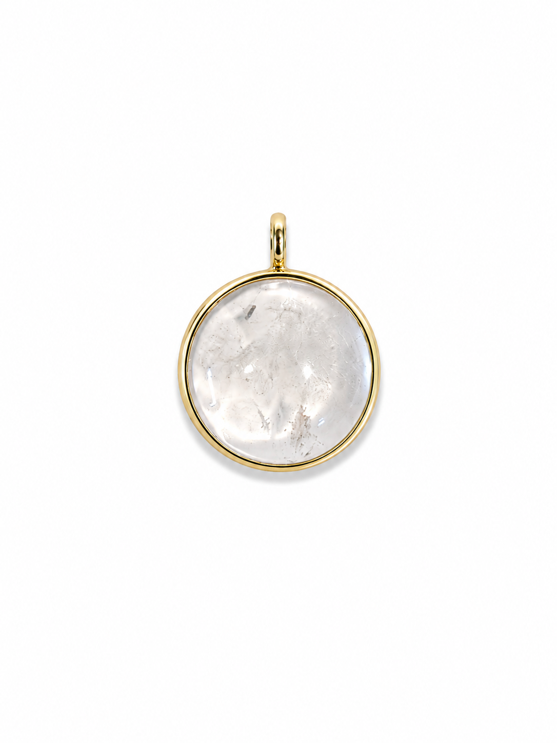 one of a kind charm | clear quartz #1 | 18k gold vermeil