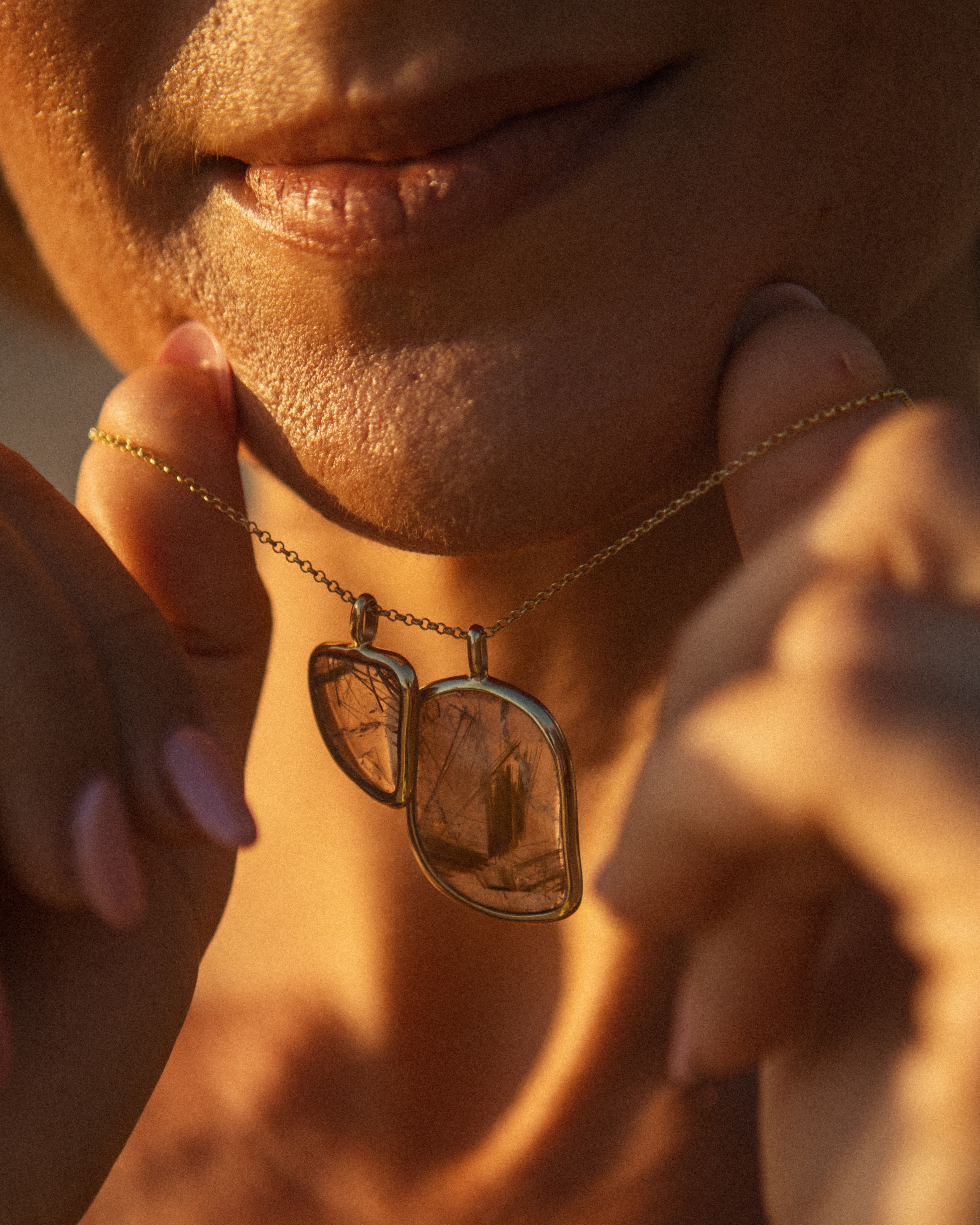 Double Rutilated Quartz | 18k Gold Vermeil | One Of a Kind Magic Drop 2
