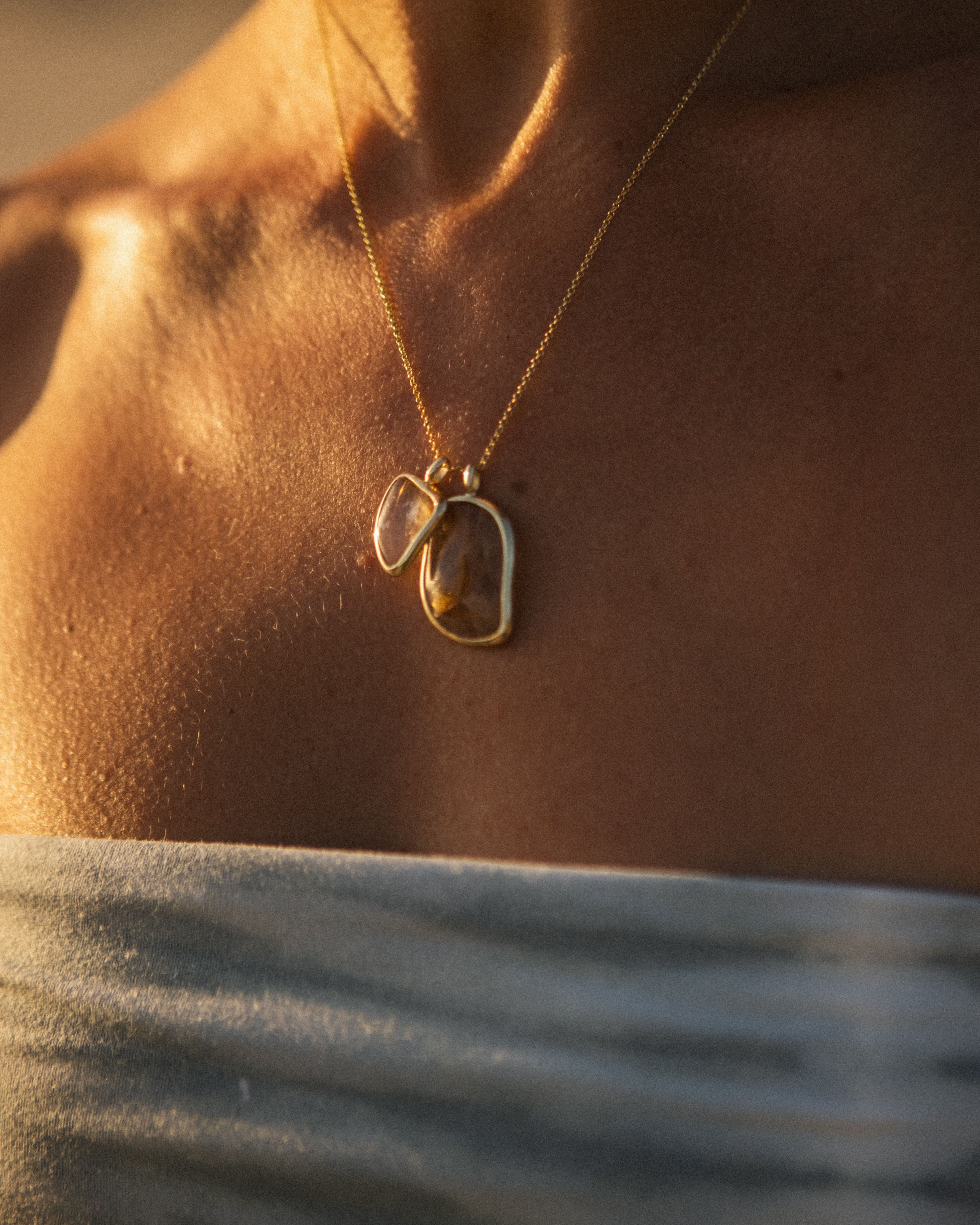 Double Rutilated Quartz | 18k Gold Vermeil | One Of a Kind Magic Drop 2