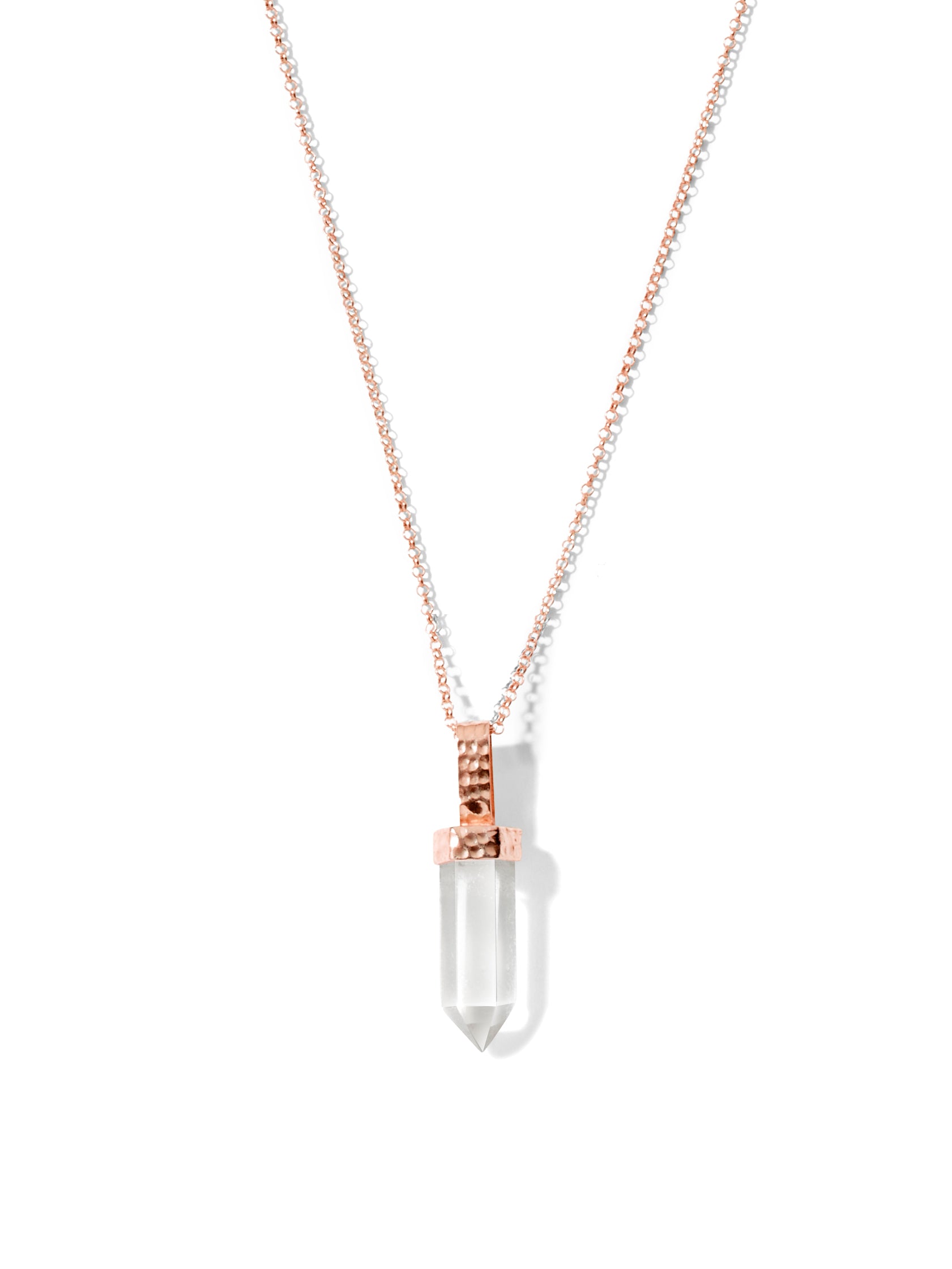 halcyon necklace | clear quartz