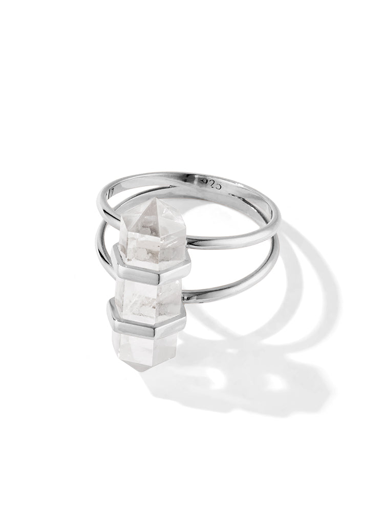 vibrant ring | clear quartz