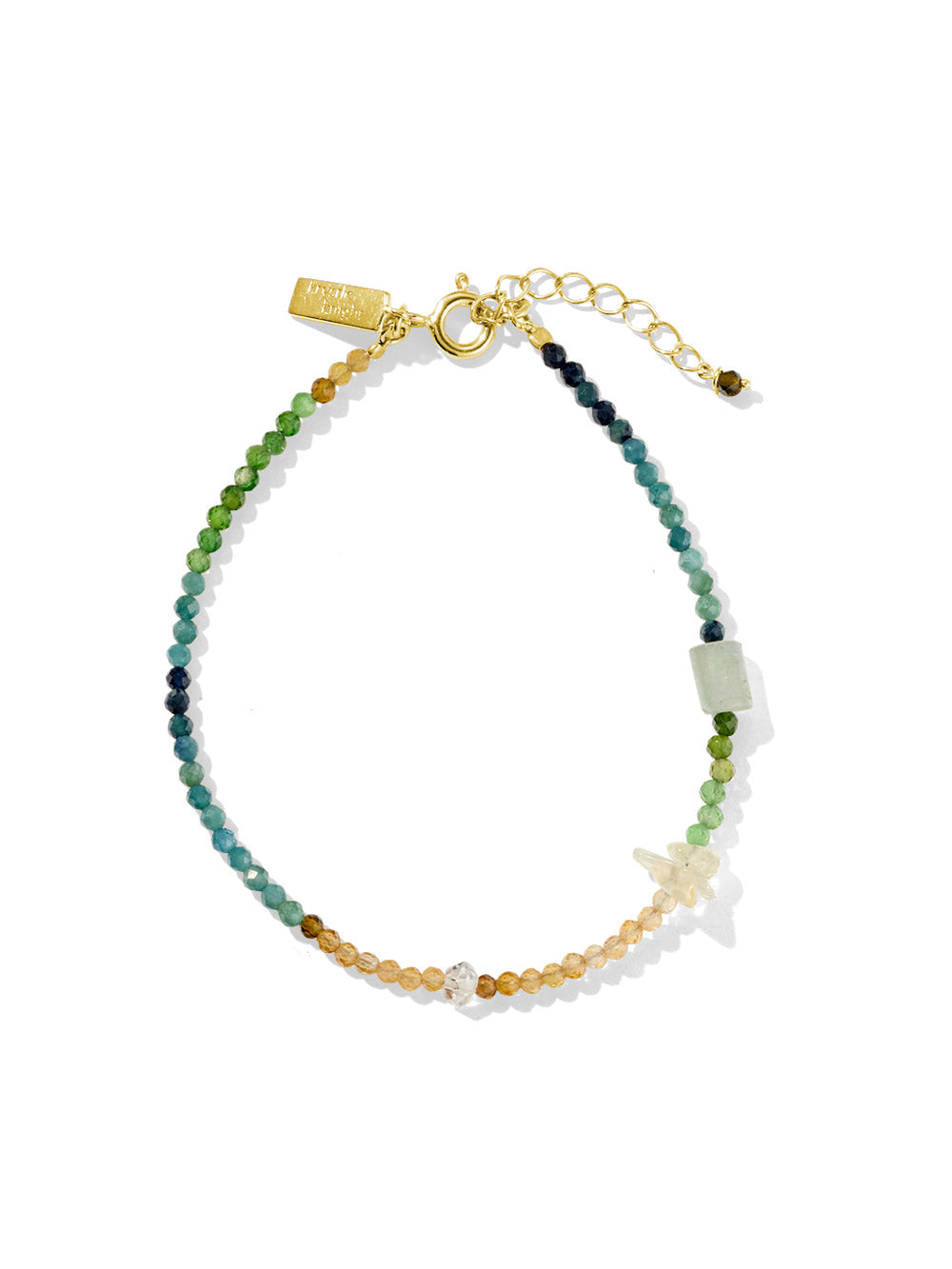 connection bracelet | tourmaline, aquamarine, herkimer + citrine