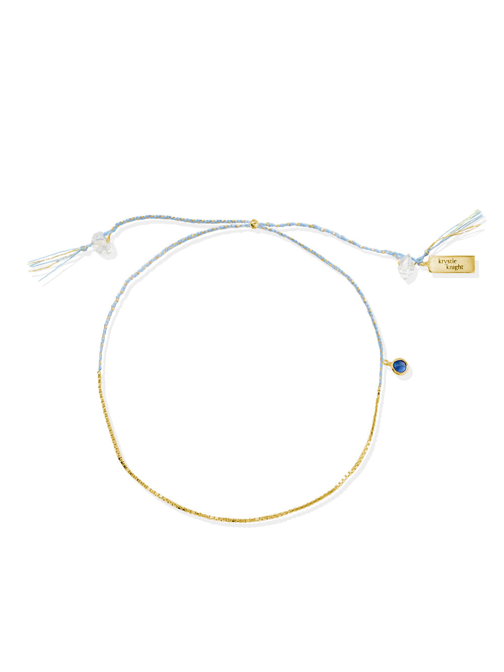 guiding bracelet | herkimer + blue sapphire